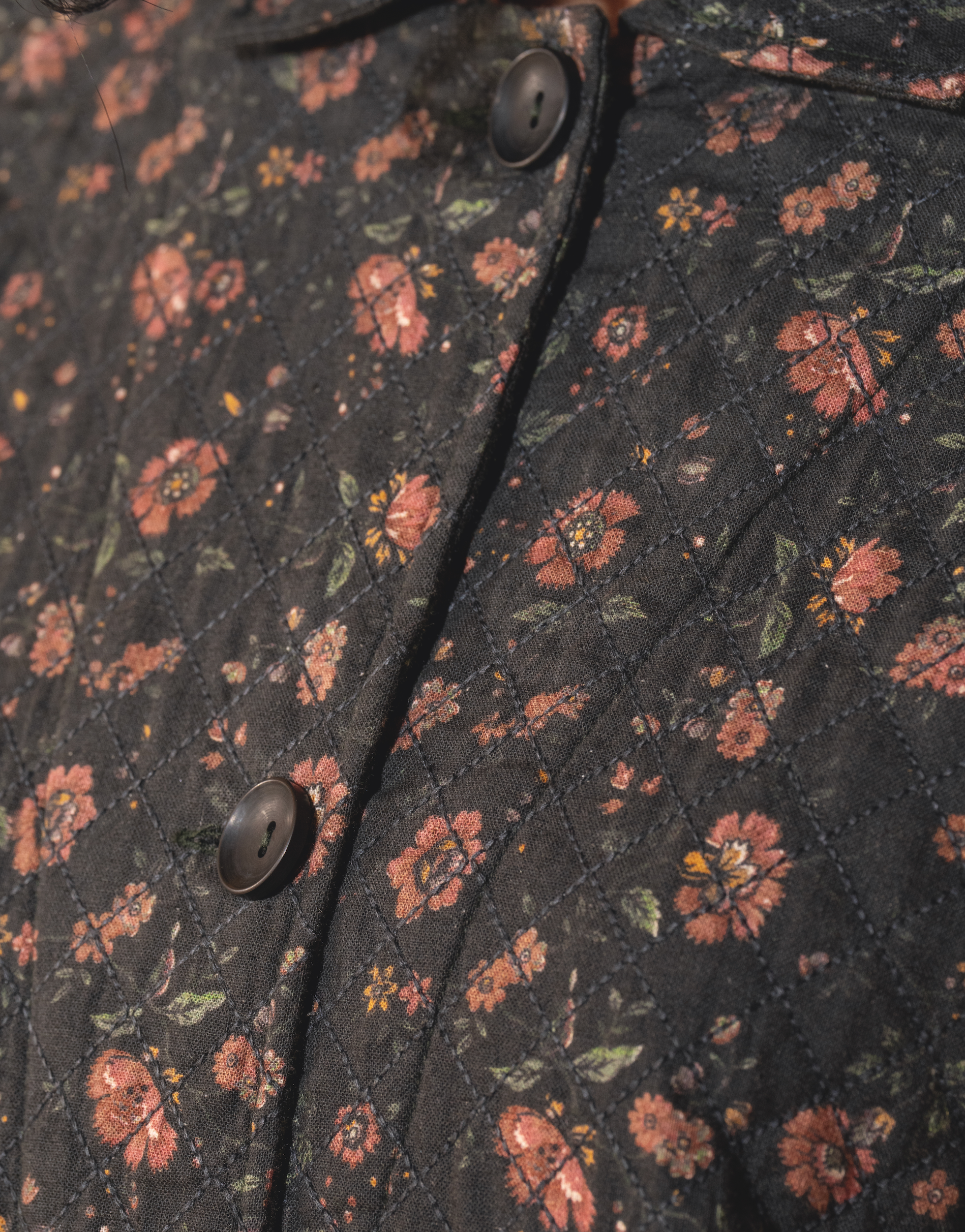 RUTVI Jacket - Linen Black Floral