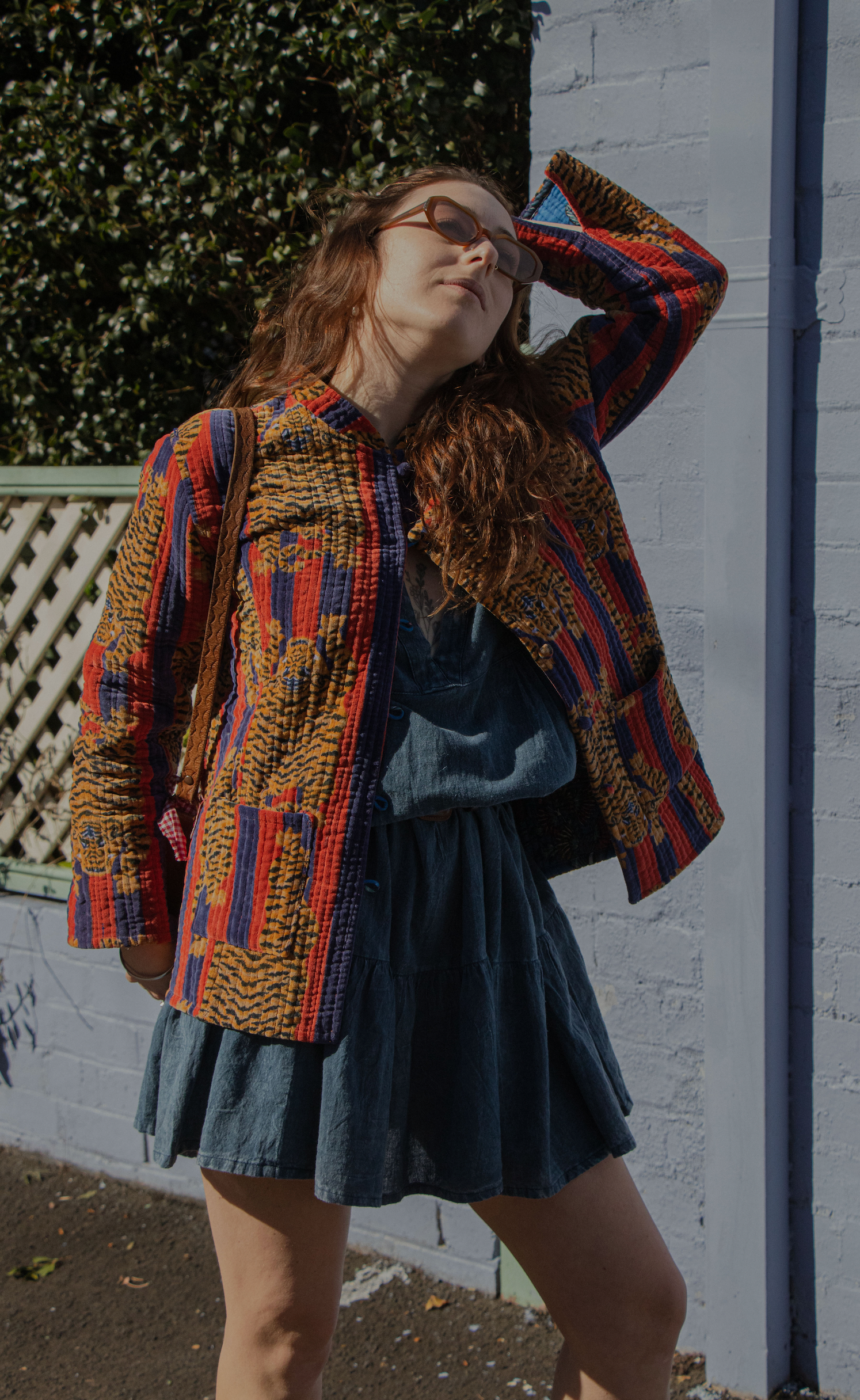 Velvet Stripe Jacket - Climbing Tiger Moonlight