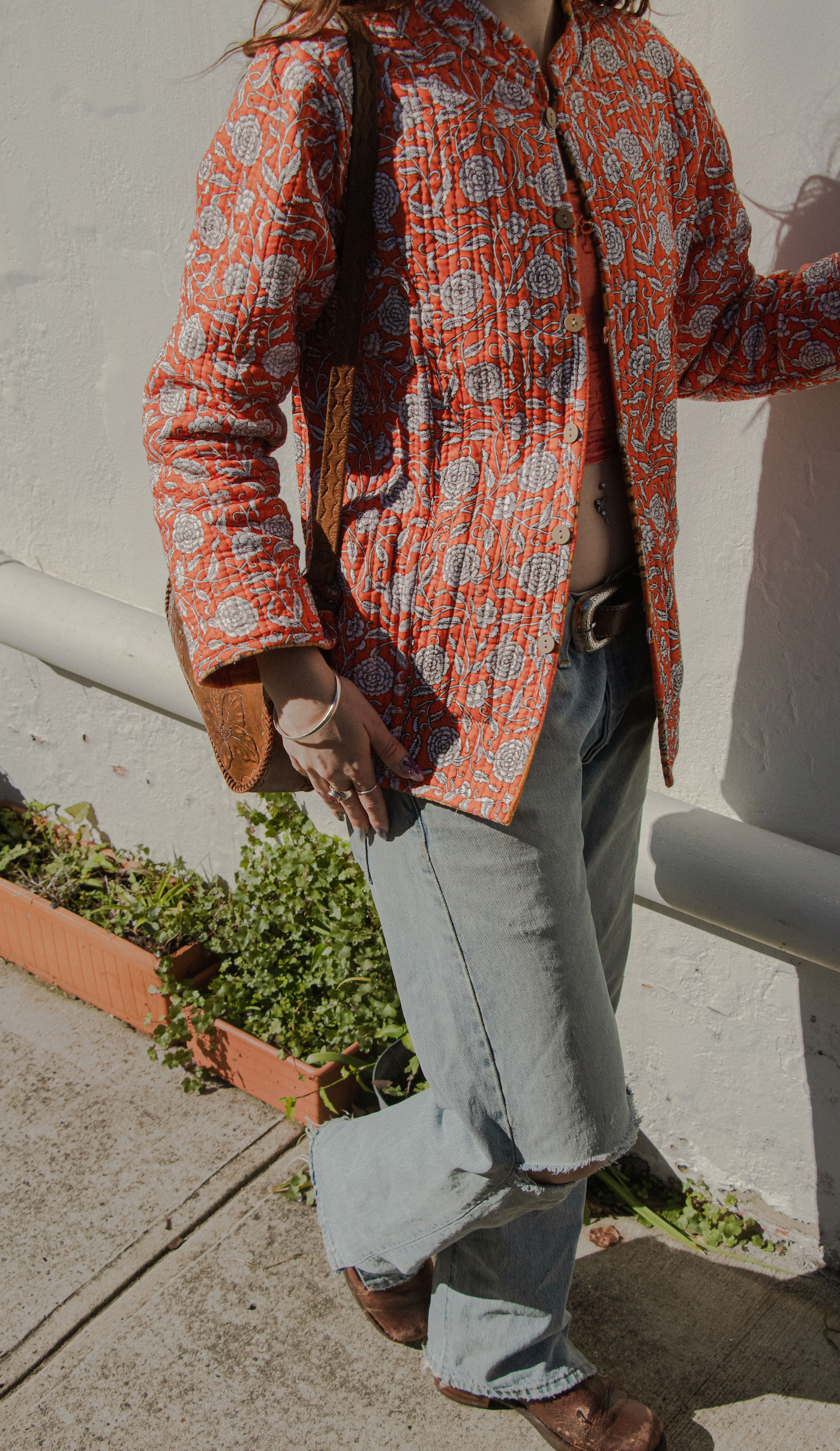 Velvet Stripe Jacket - Climbing Tiger Tangerine