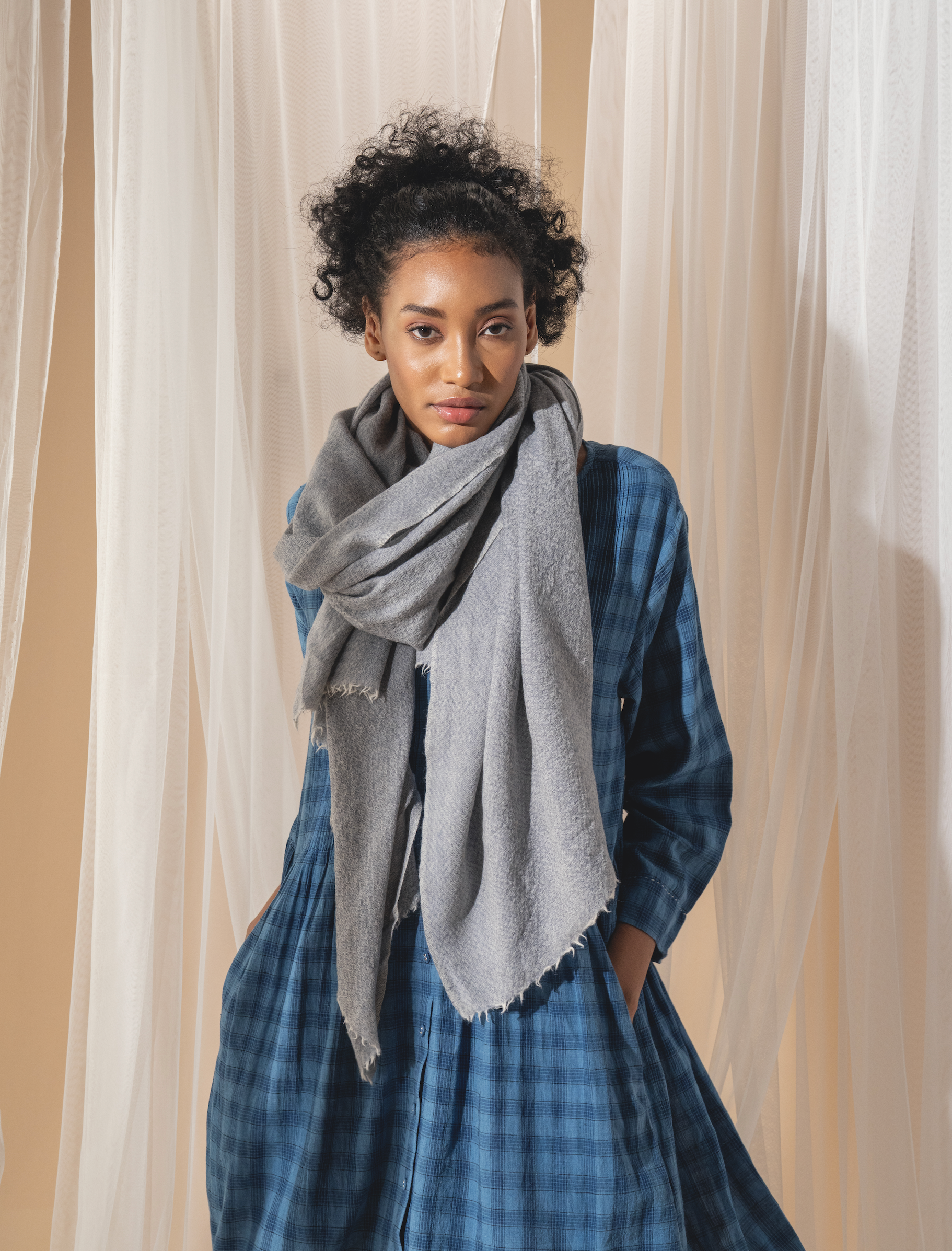 WOOLLEN SCARF - Mist