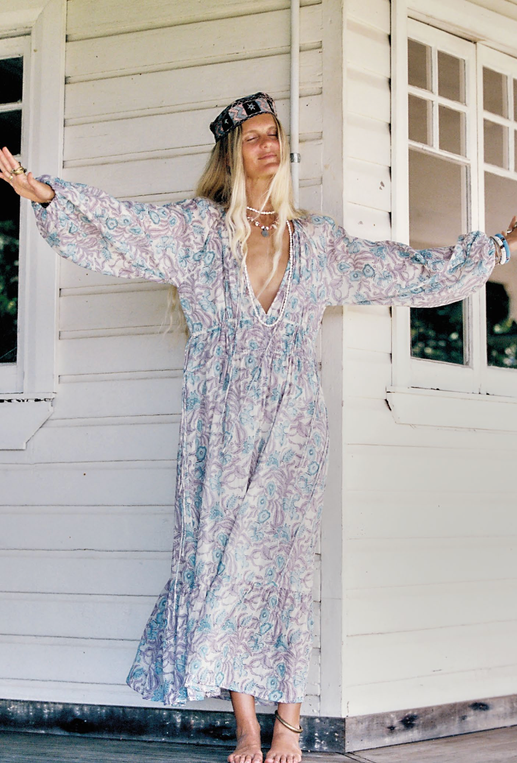 FLORA  DRESS - Hawaiian Blue
