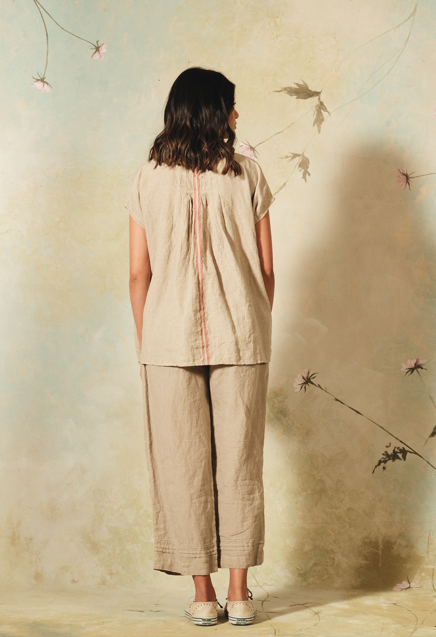 INDRA TOP - Linen Pintuck