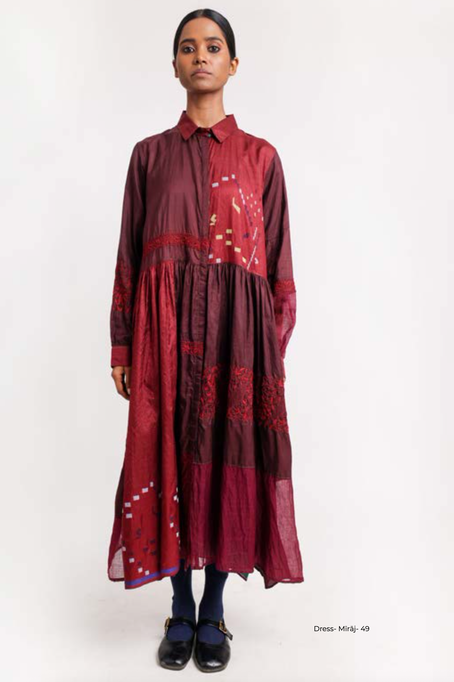 Miraj 49 - Rust Silk Dress