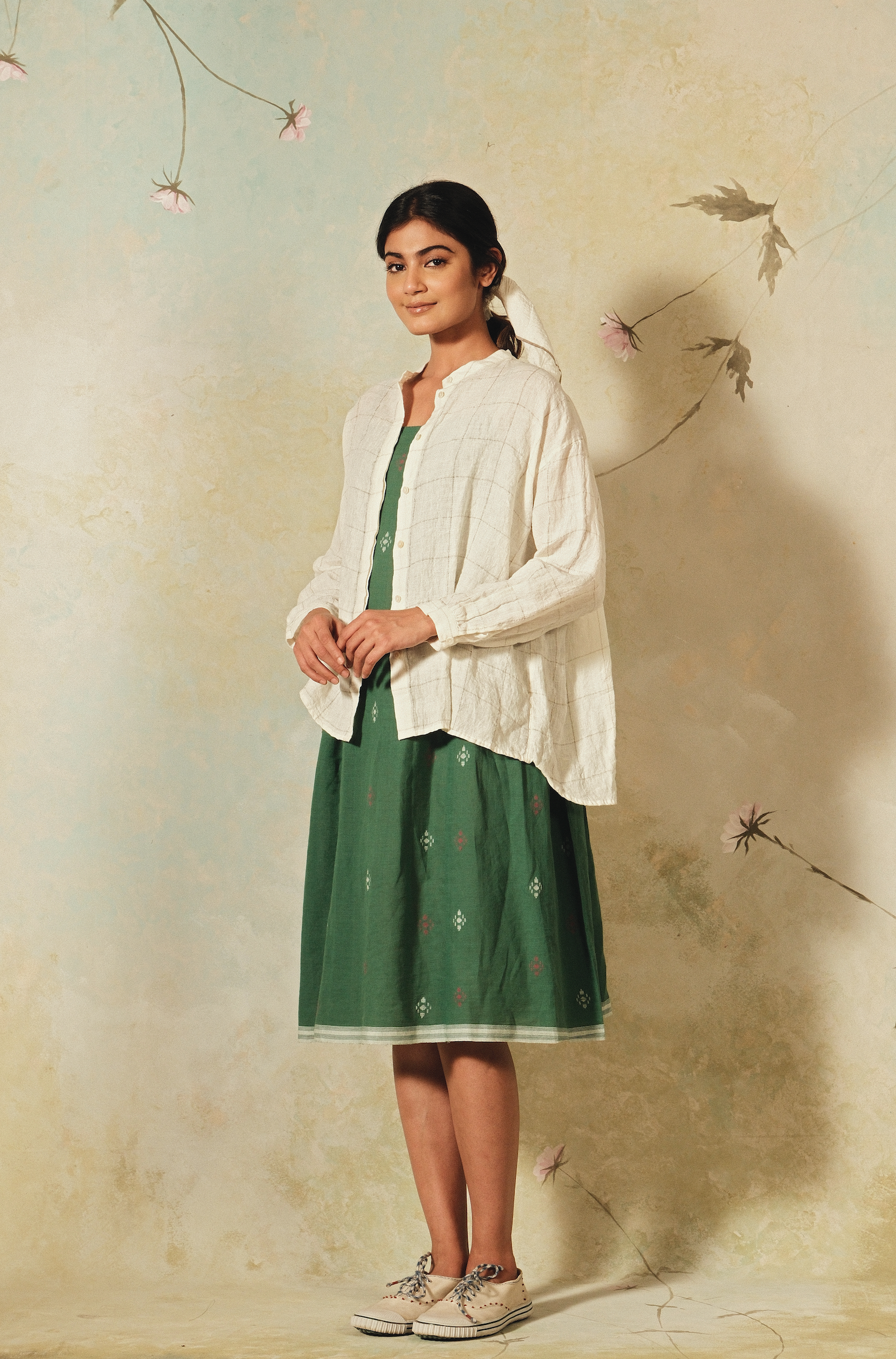 AHANA SHIRT - Linen Check