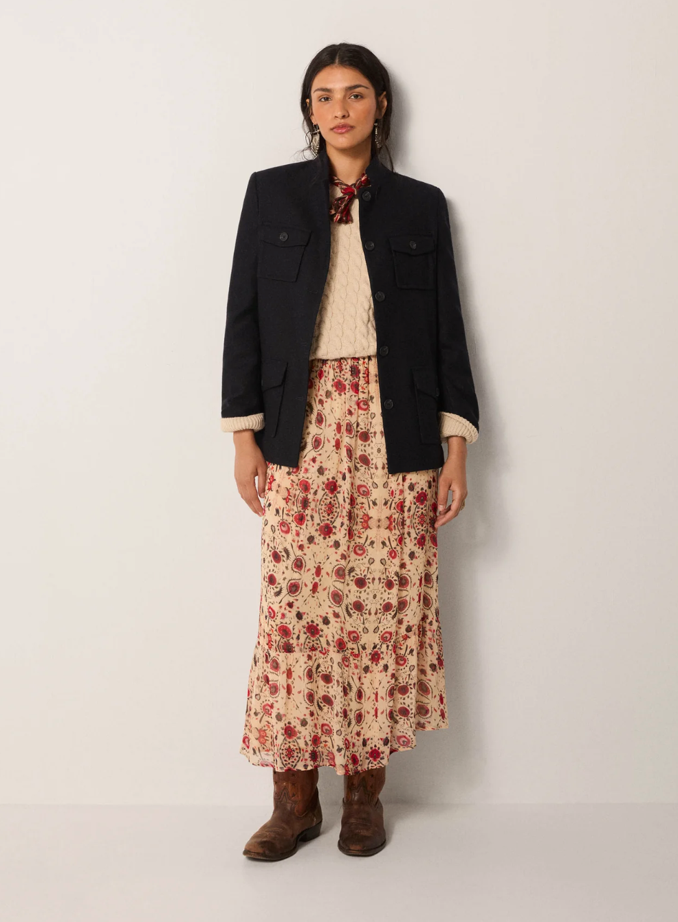 Simone SKIRT - Coquelicot Coquillage