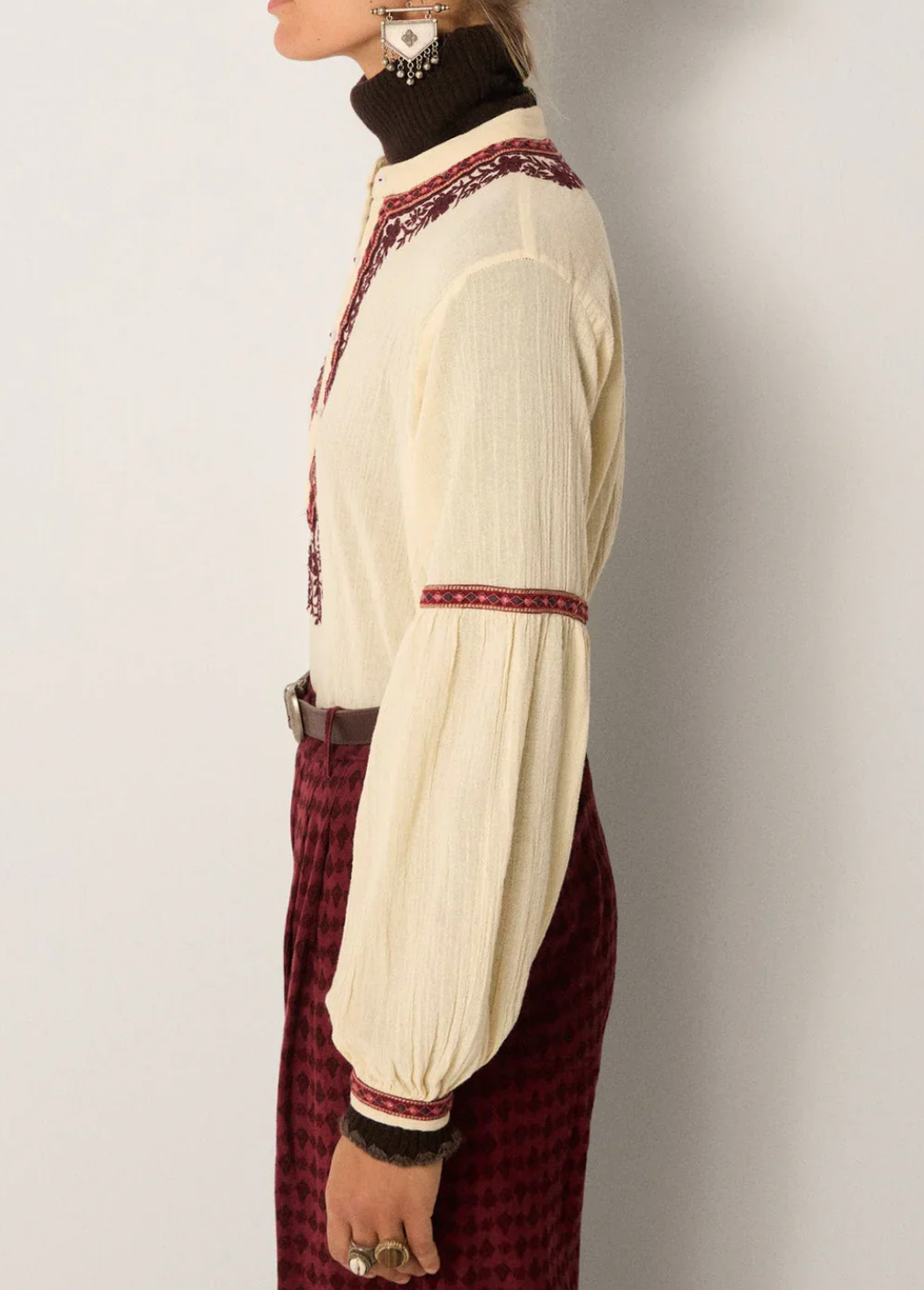 BRUNA BLOUSE - Vineyard Bordeaux