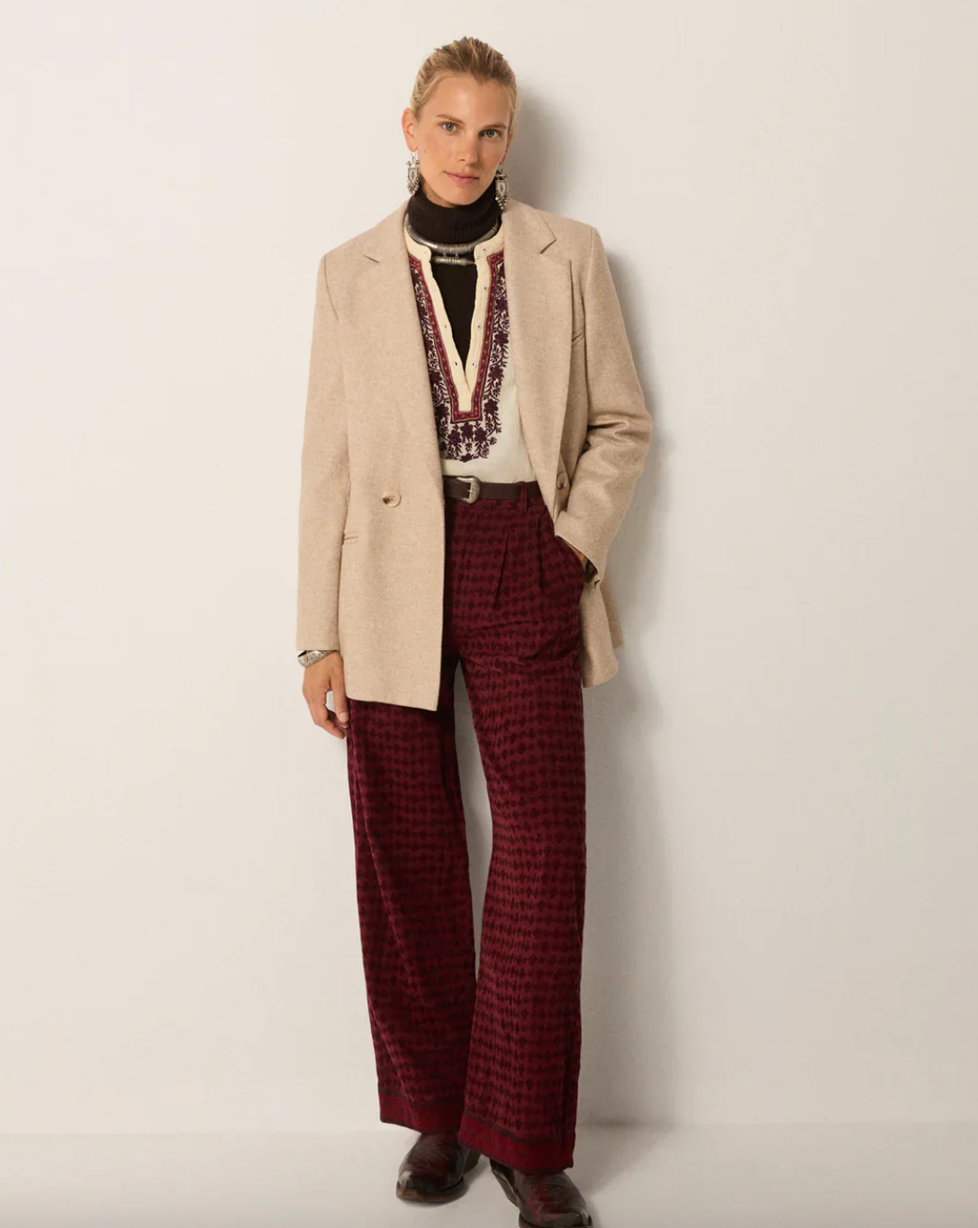 BRUNA BLOUSE - Vineyard Bordeaux