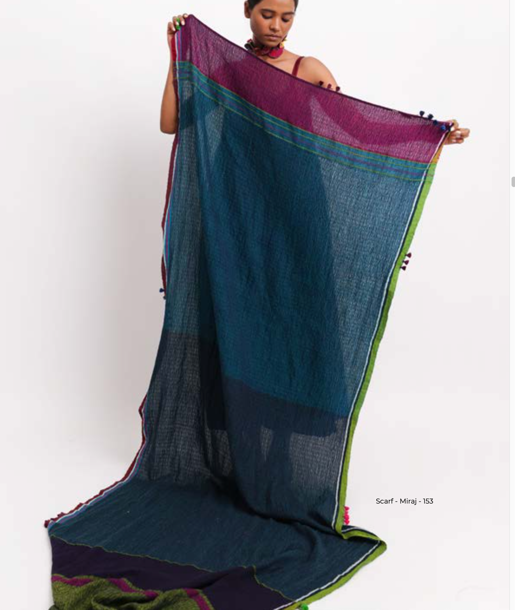 MIRAJ 153 Woollen Scarf - Highlands Mist