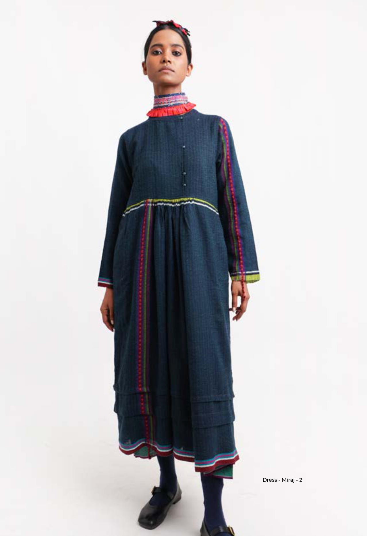 Miraj 02 - Forest Green Wool Dress