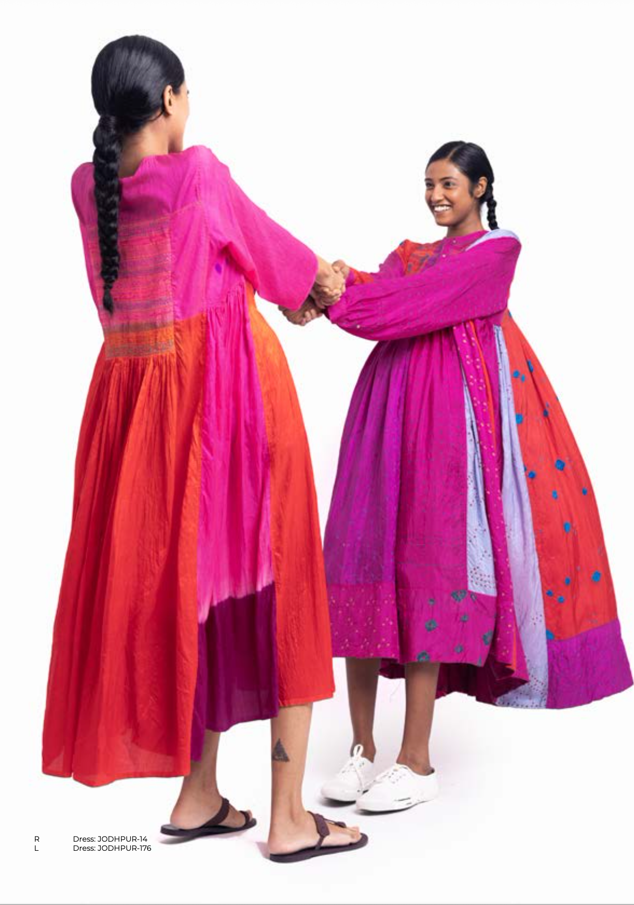 JODHPUR 176 - Silk Dress in Hot Pink