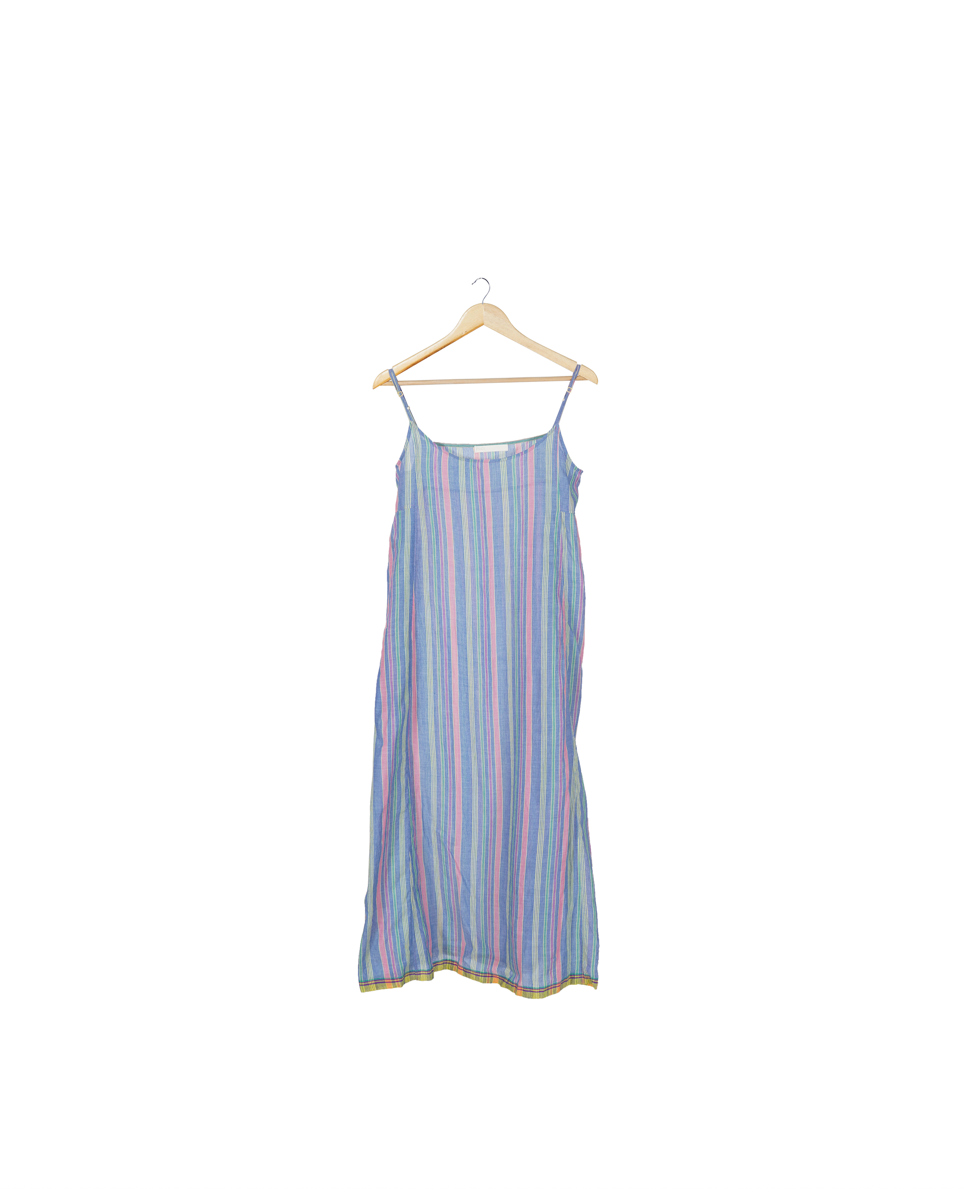 Herbarium 69  Ivory Cotton Dress - SMOCKED STRIPE