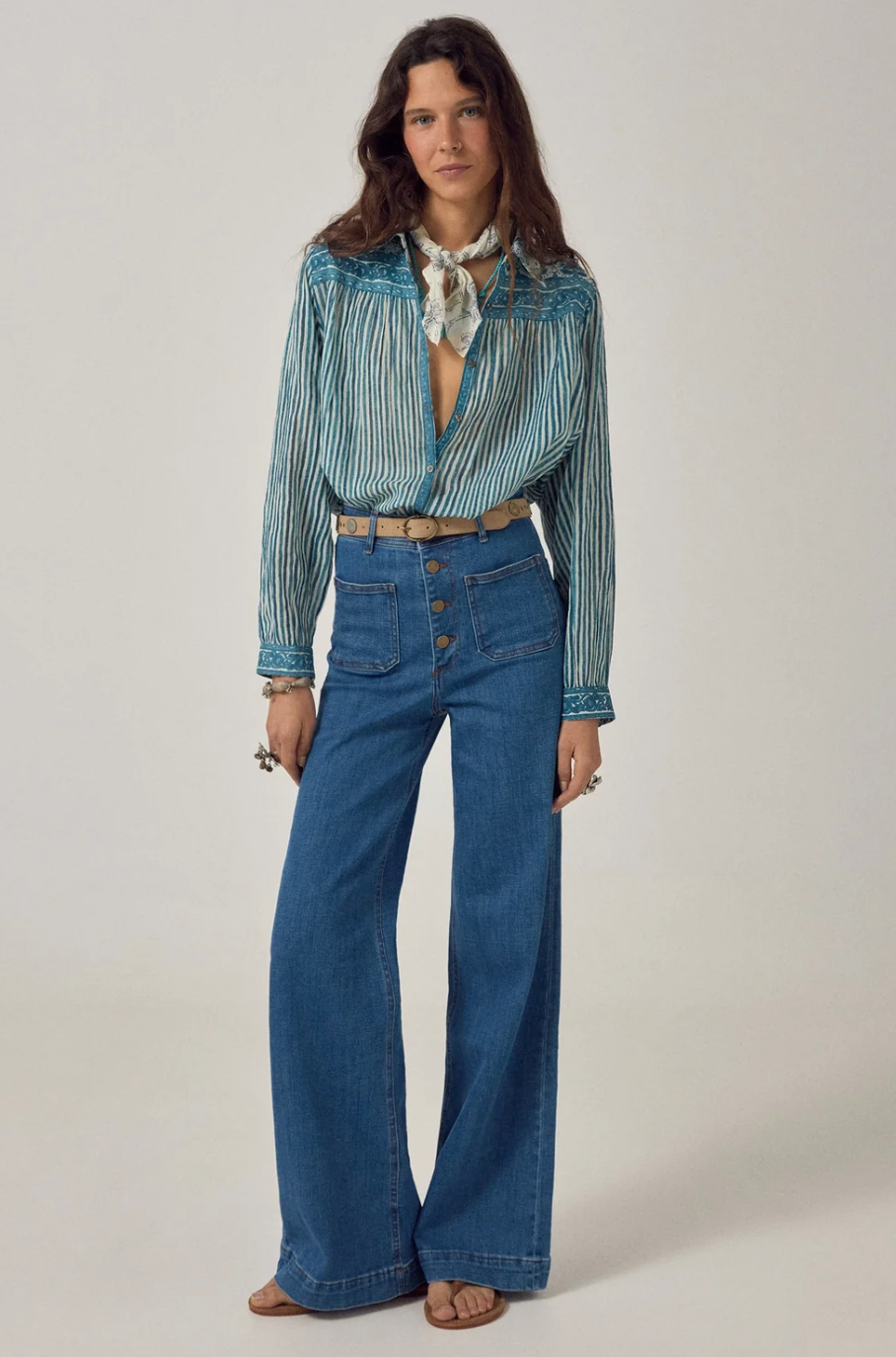 MEDITERRANEAN STRIPES SHIRT - Sea Blue