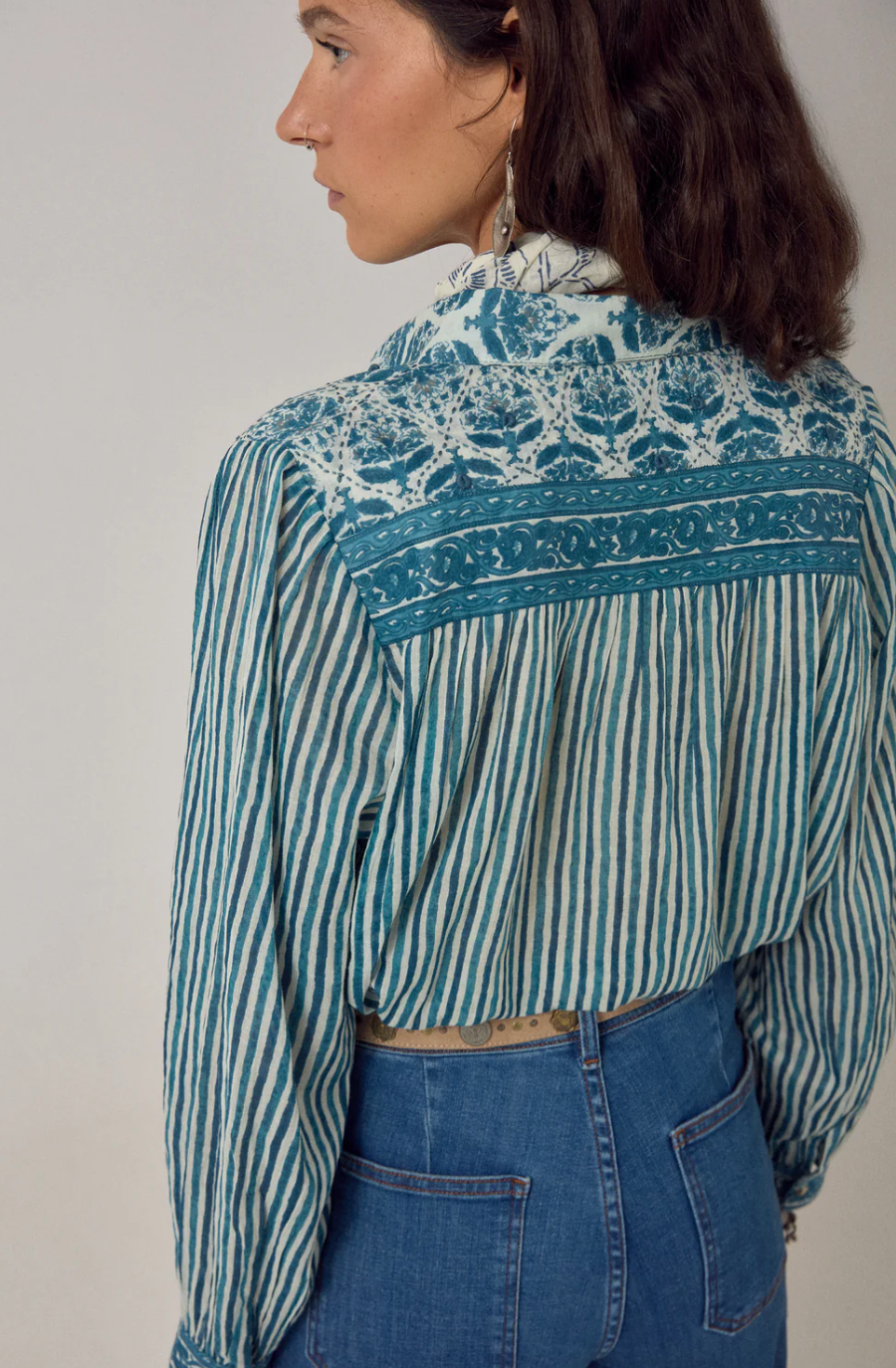 MEDITERRANEAN STRIPES SHIRT - Sea Blue