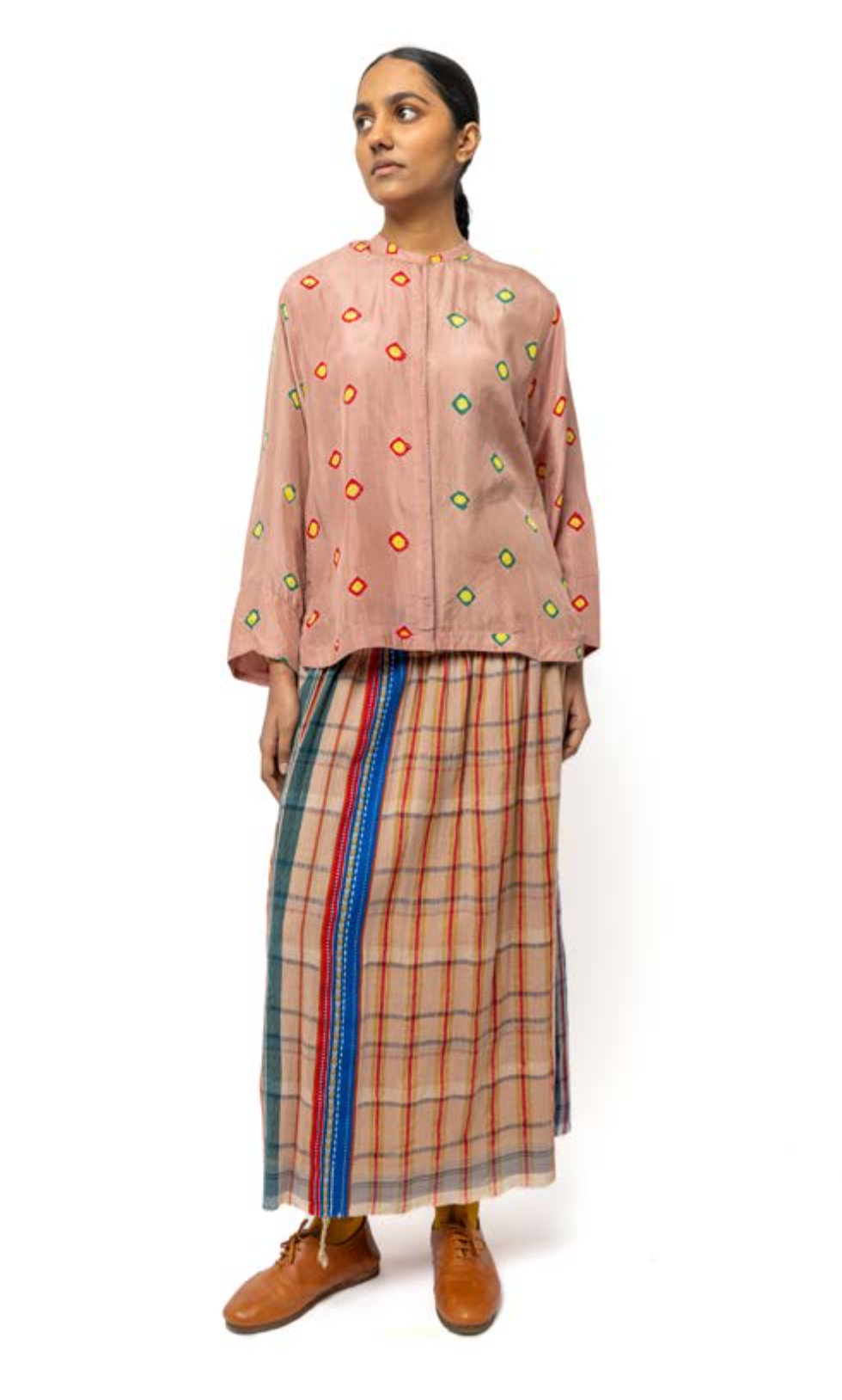 BHUJODI Wool Skirt - NAUTICAL STRIPE