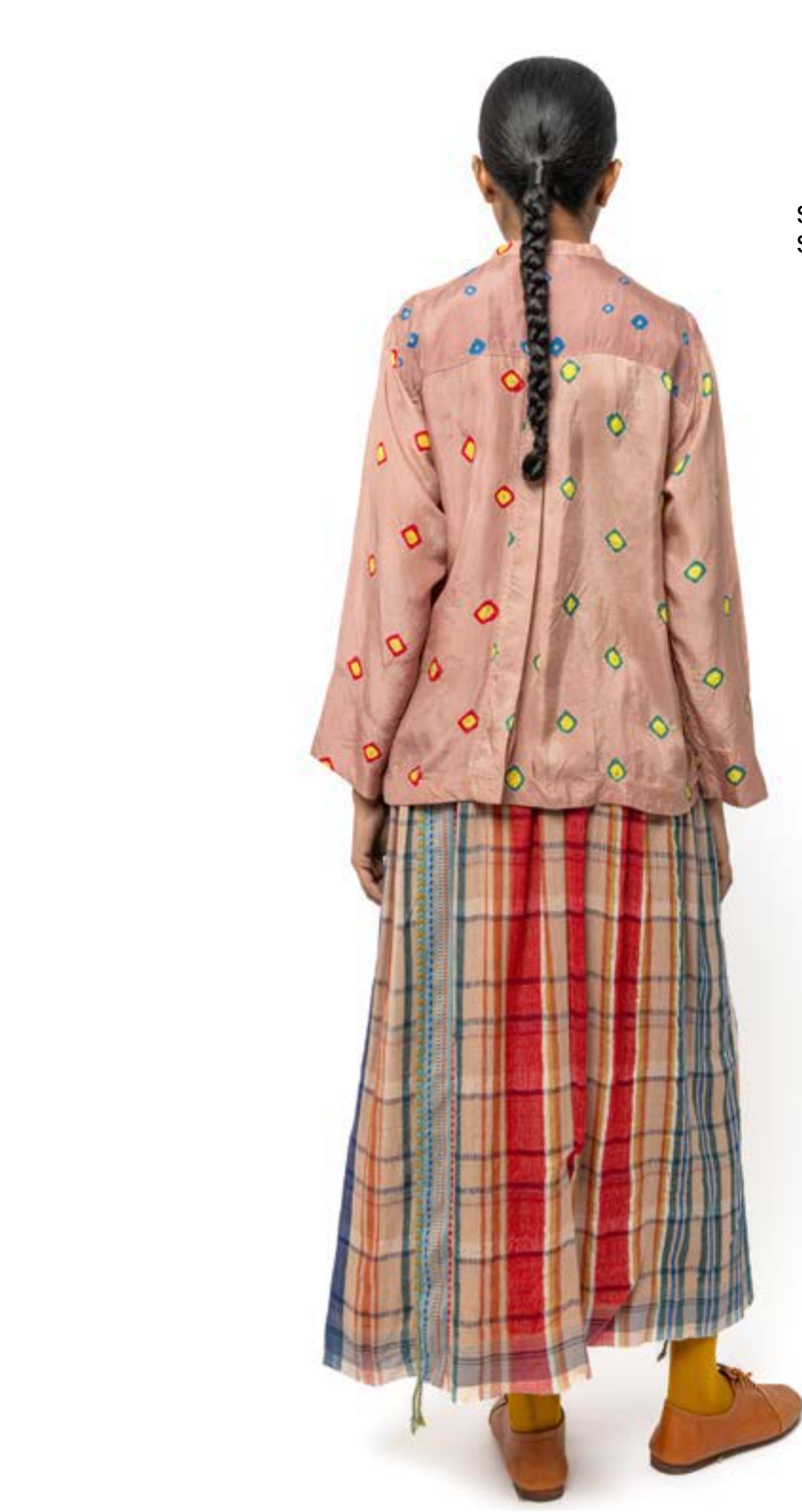 BHUJODI Wool Skirt - NAUTICAL STRIPE