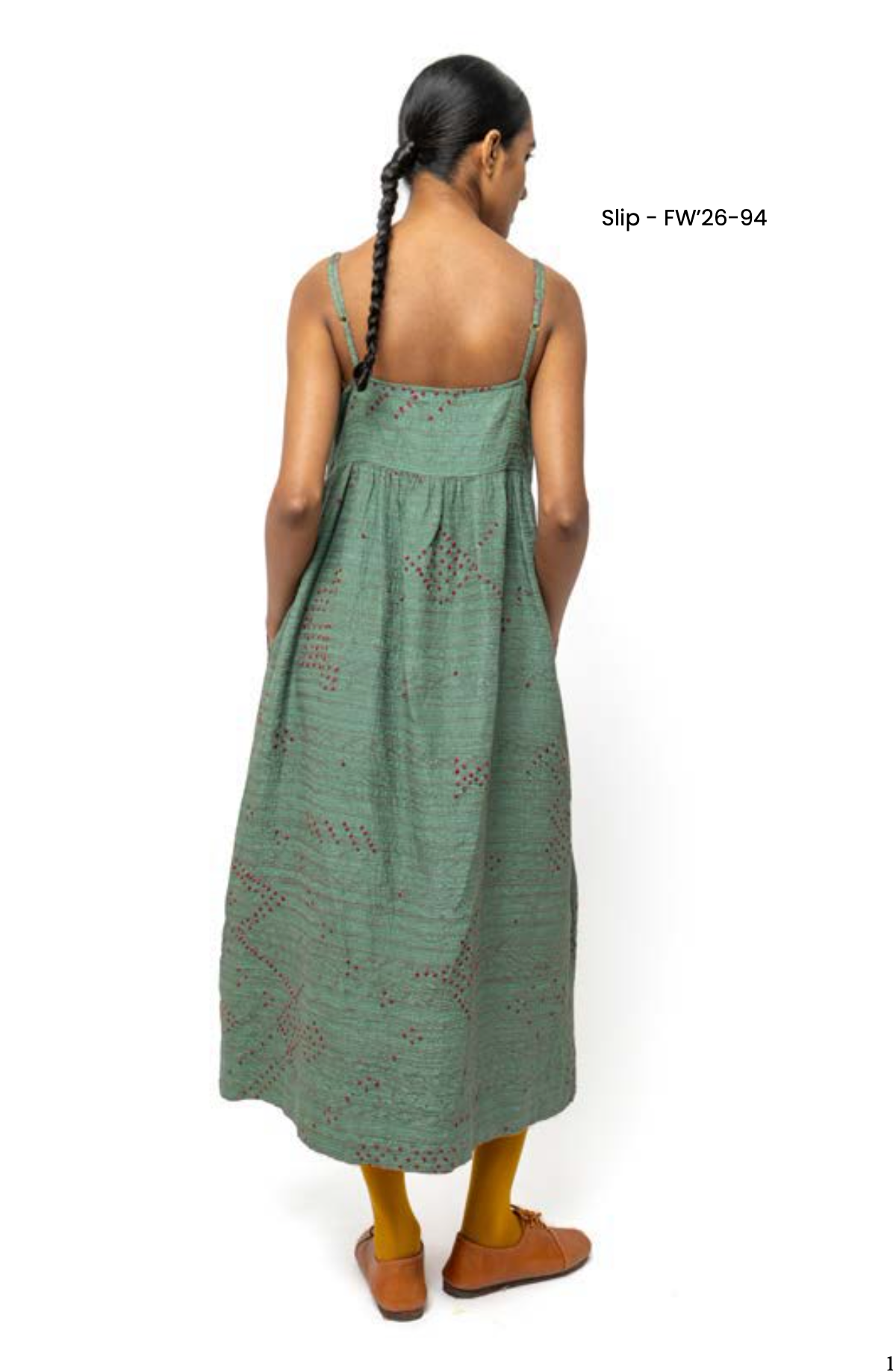 SOPHIA Silk Slip  Dress - Bandhani Sea