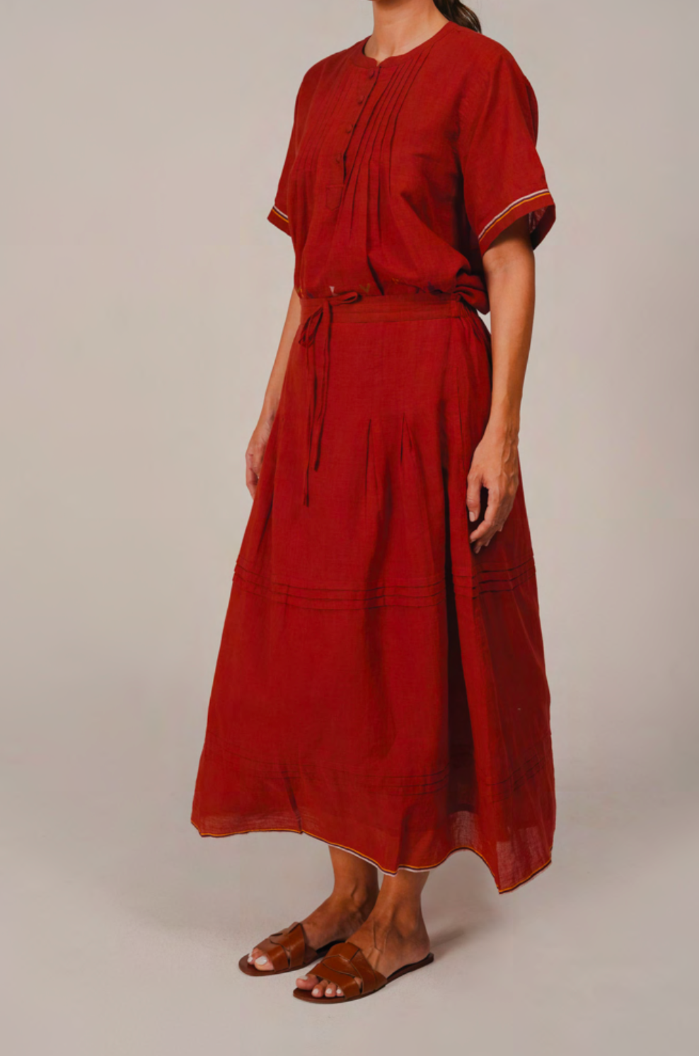 MACY COTTON SKIRT - Rust