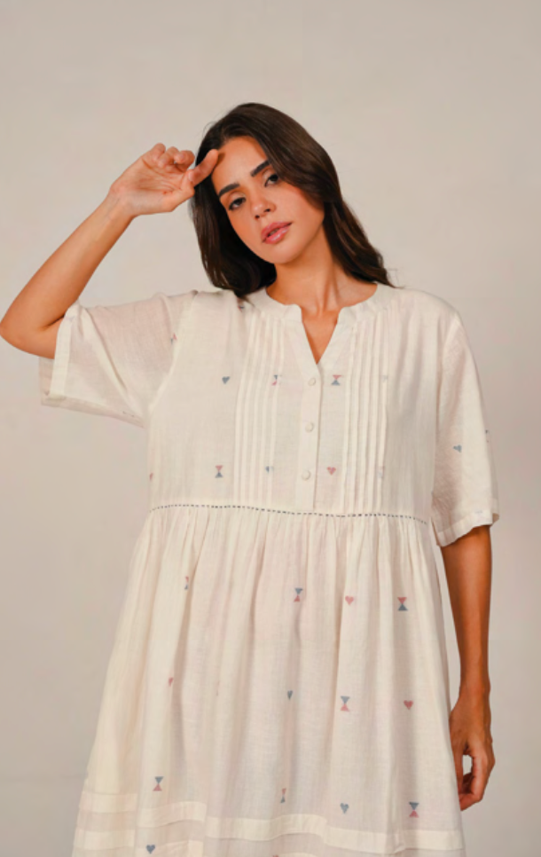 RENA DRESS - White Heart