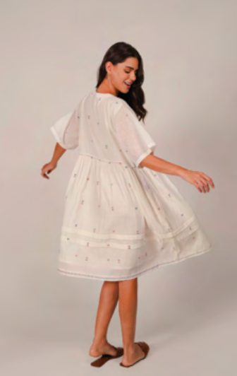 RENA DRESS - White Heart