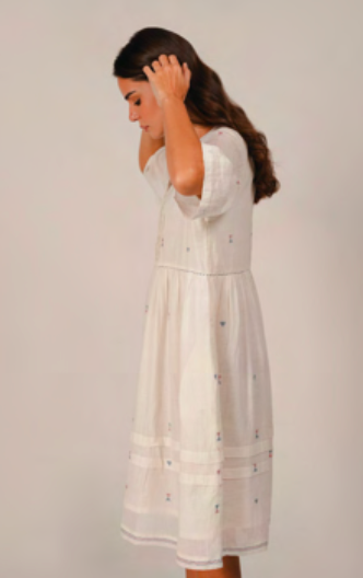 RENA DRESS - White Heart
