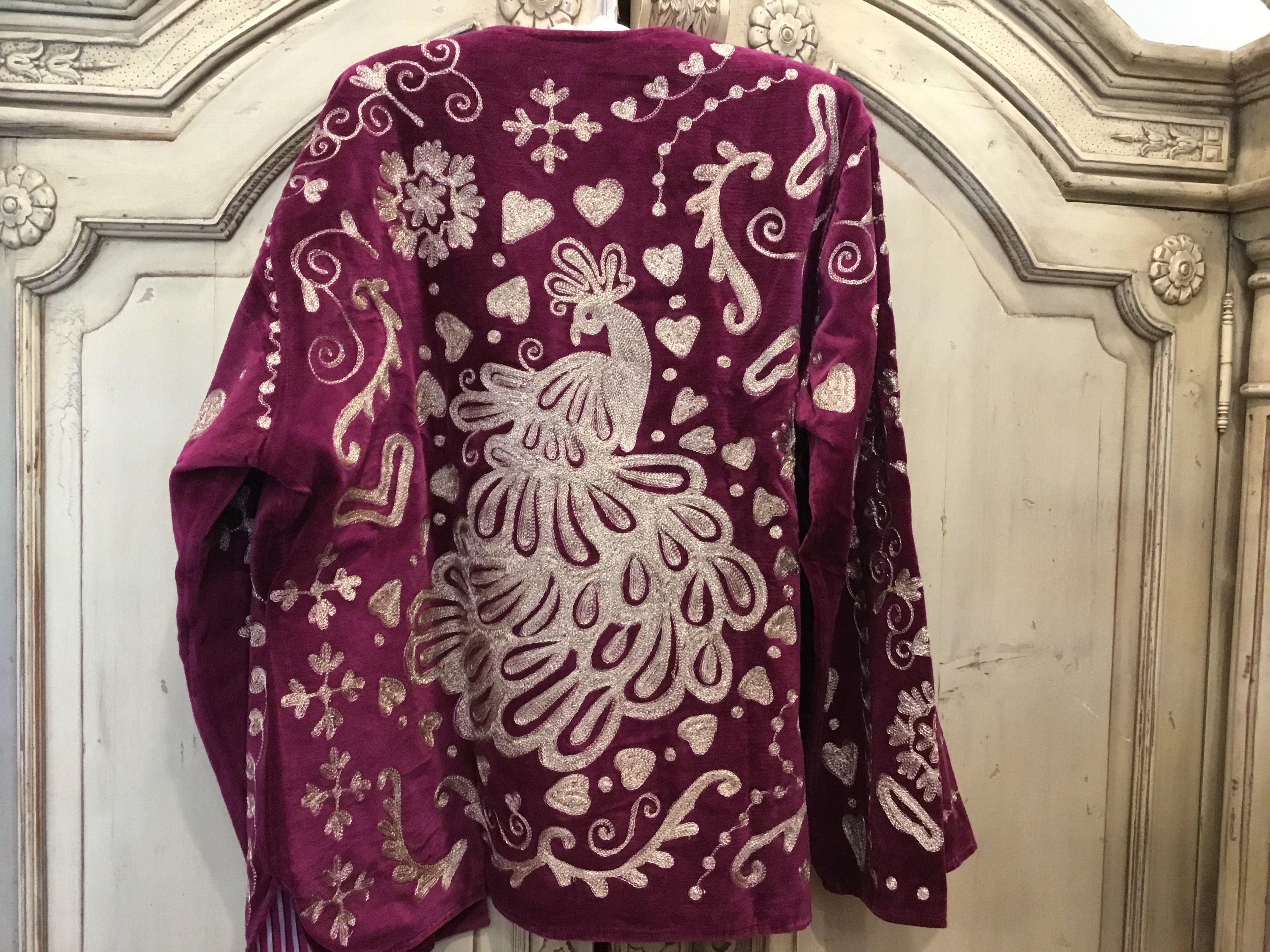 VELVET METALLIC JACKET - Plush Plum