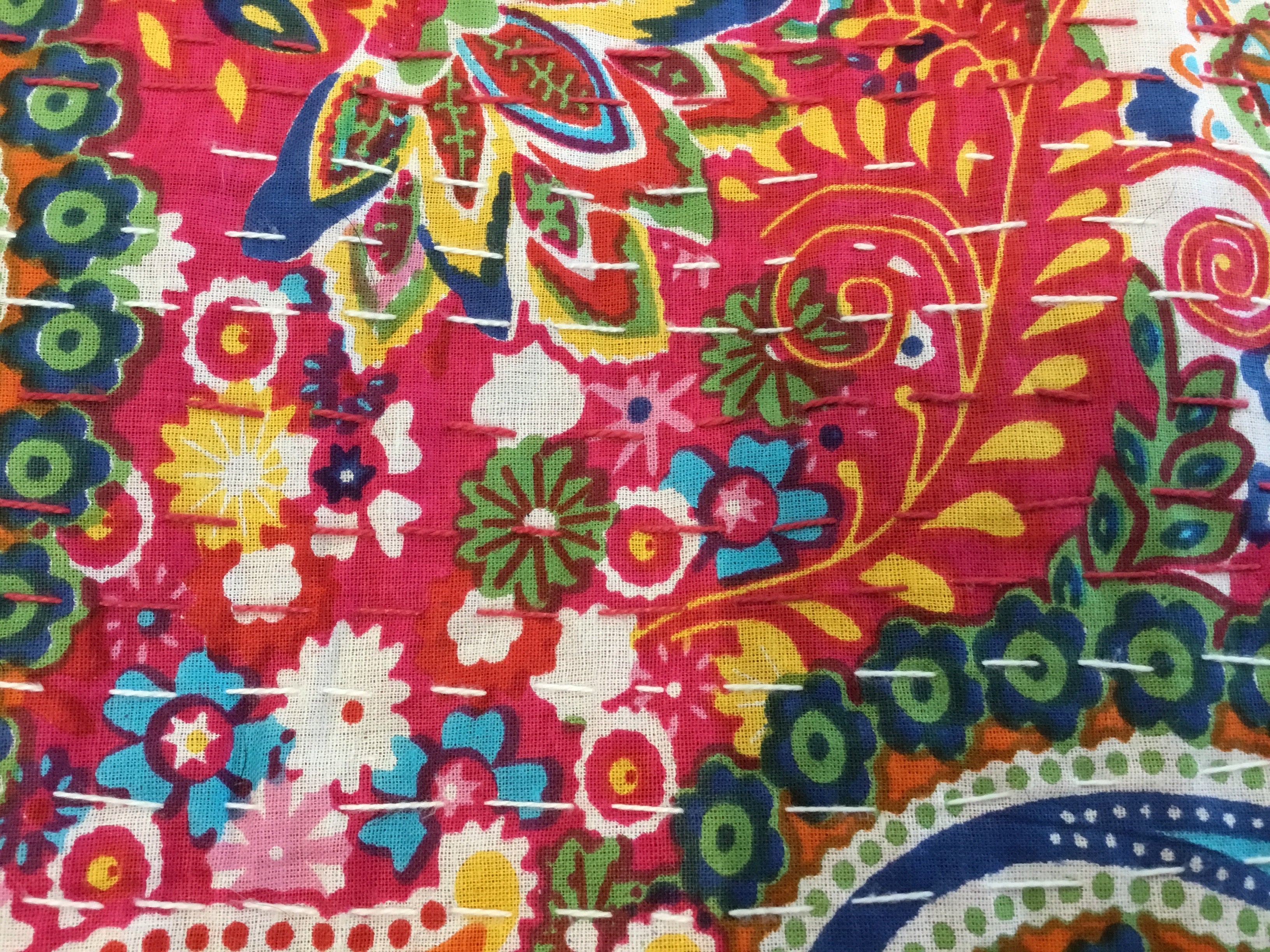 KANTHA - Paisley FUSHIA