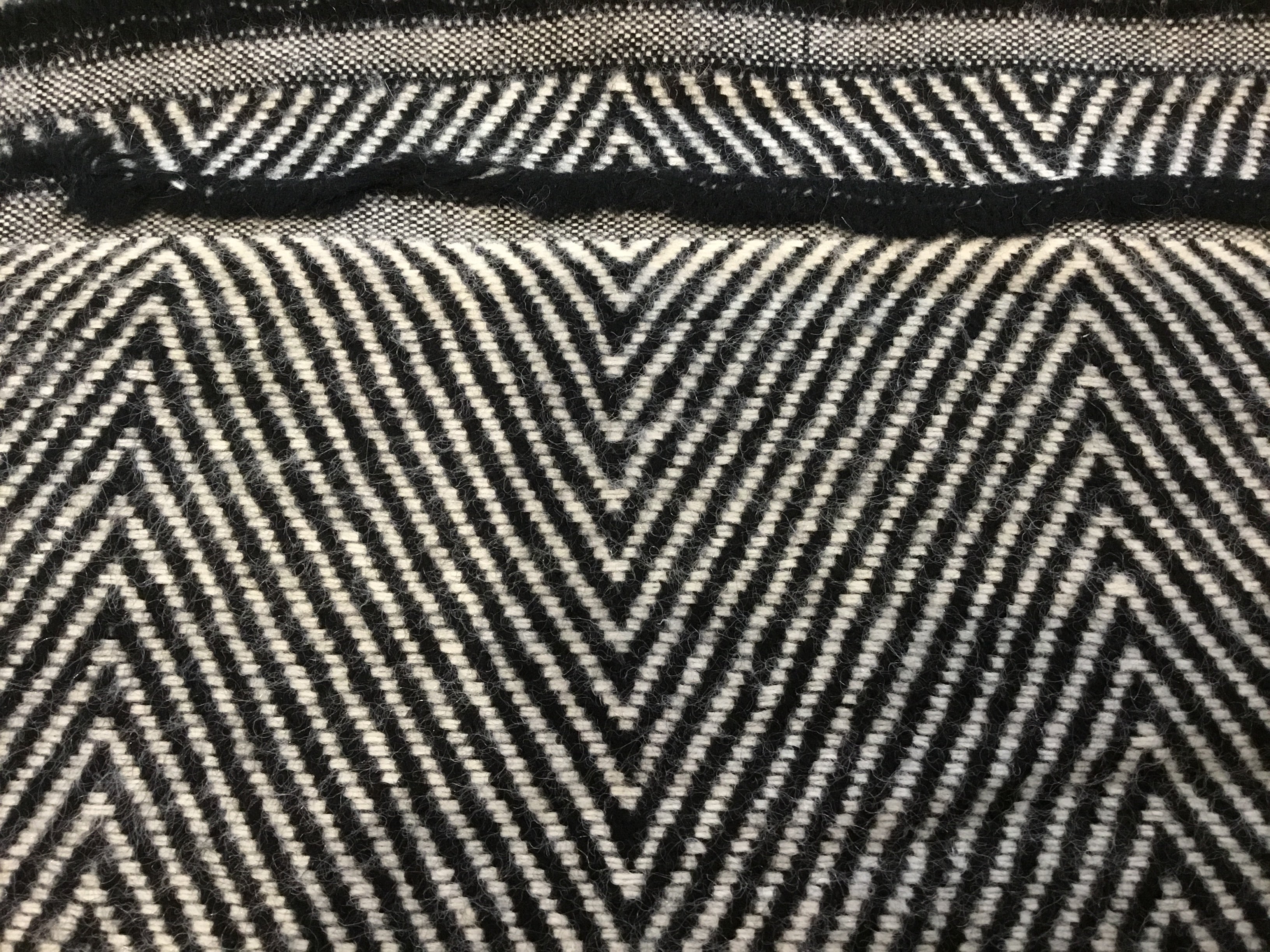 Cashmere Scarf - Chevron Charcoal