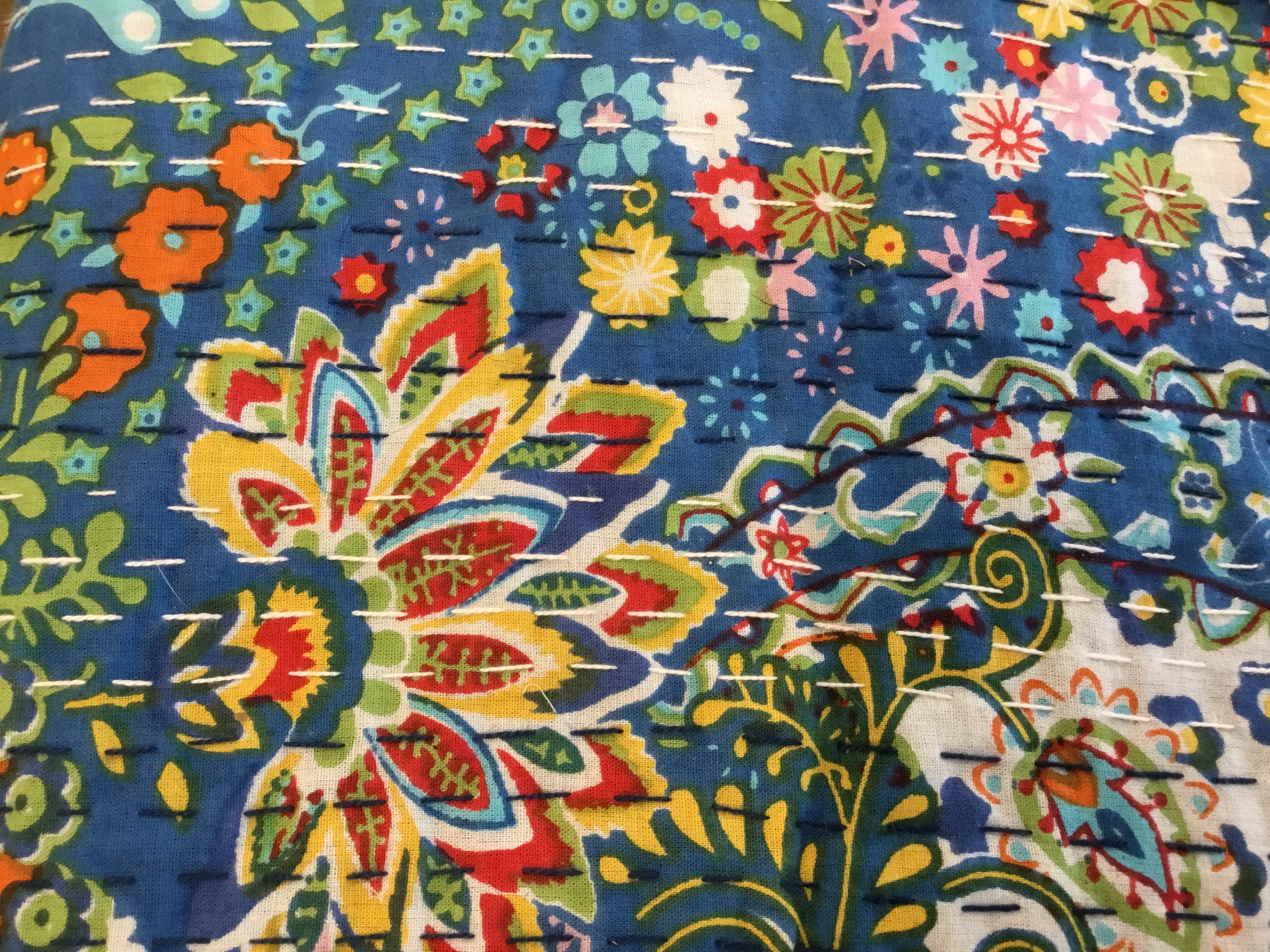 KANTHA - Paisley MARINE BLUE