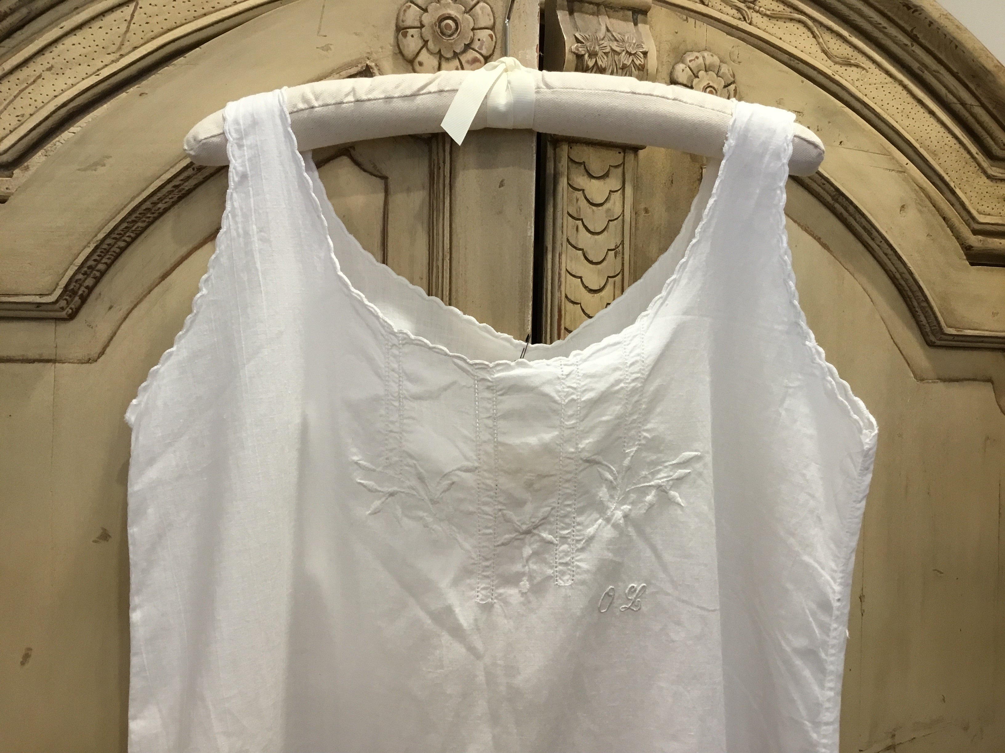 Vintage French Linen Slip - Odette