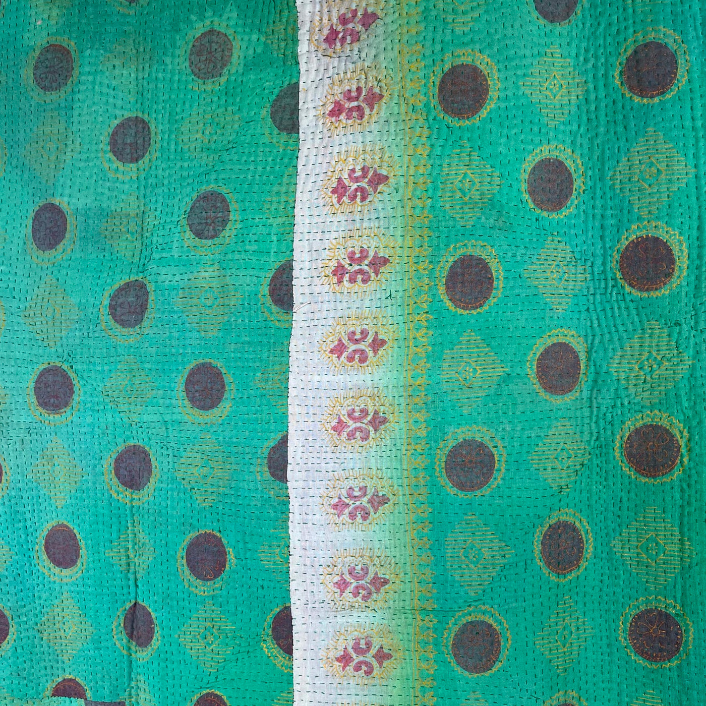 Yuvancrafts indiano stampa floreale doppio cotone kantha trapunta coperta copriletto gettare Gudari