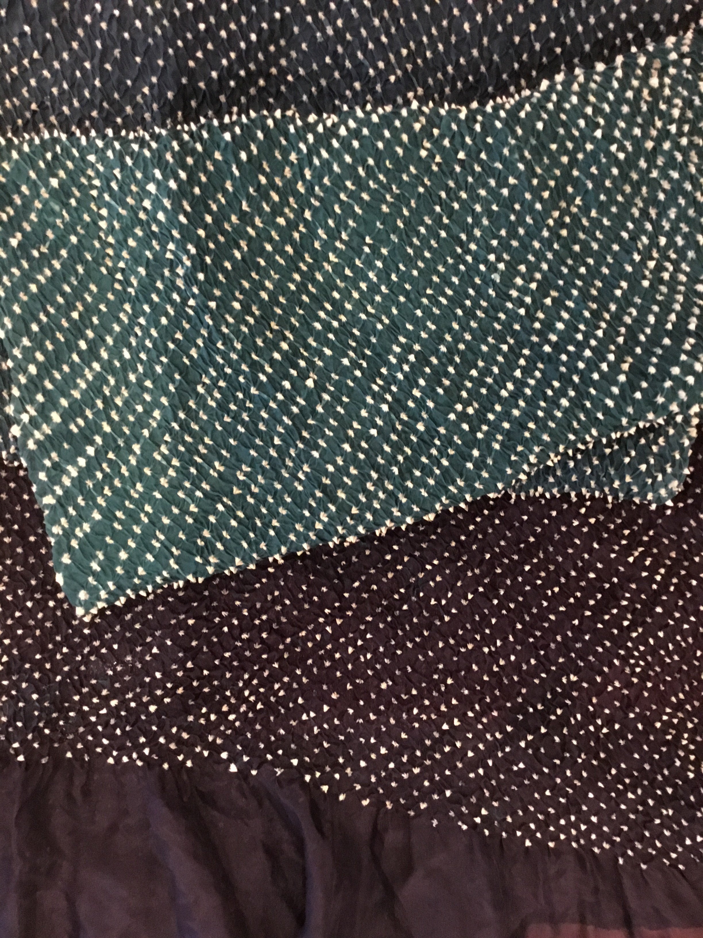 Bandhani Thousand Dot Silk Scarf - Ocean Drift