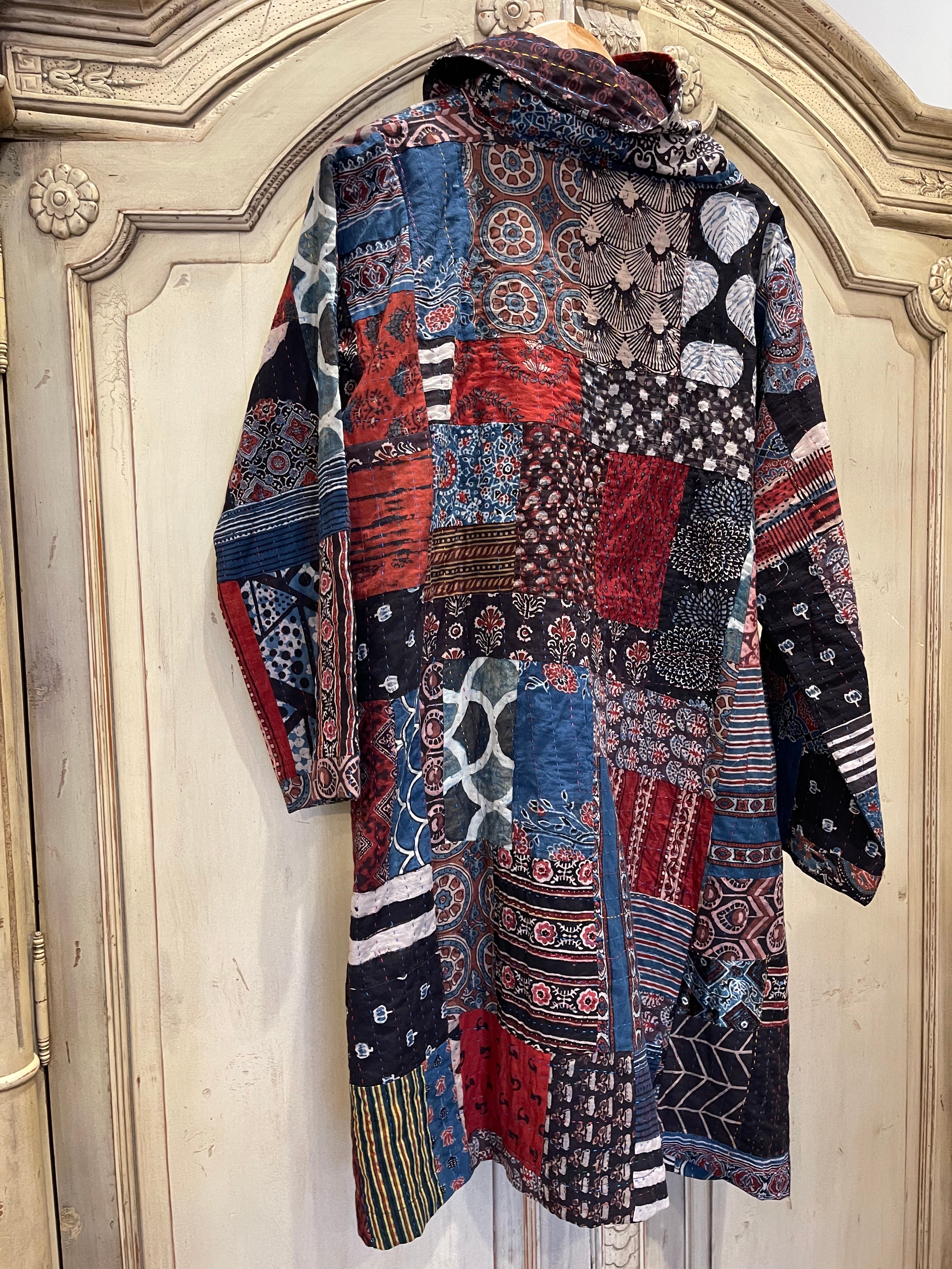 PATCHWORK AJRAKH DRESS - RICH EARTH 1