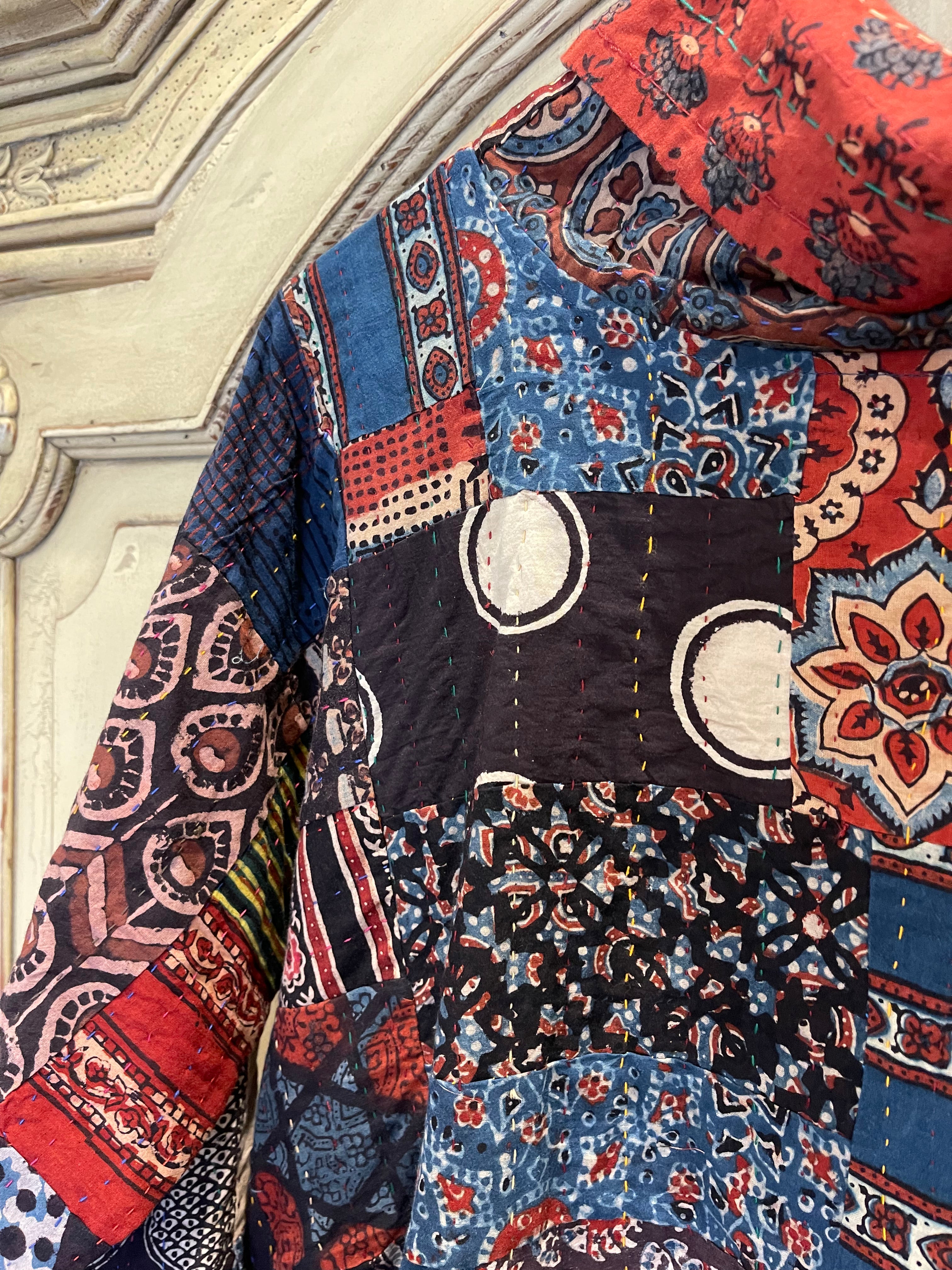 PATCHWORK AJRAKH DRESS - DESERT FLOWERS