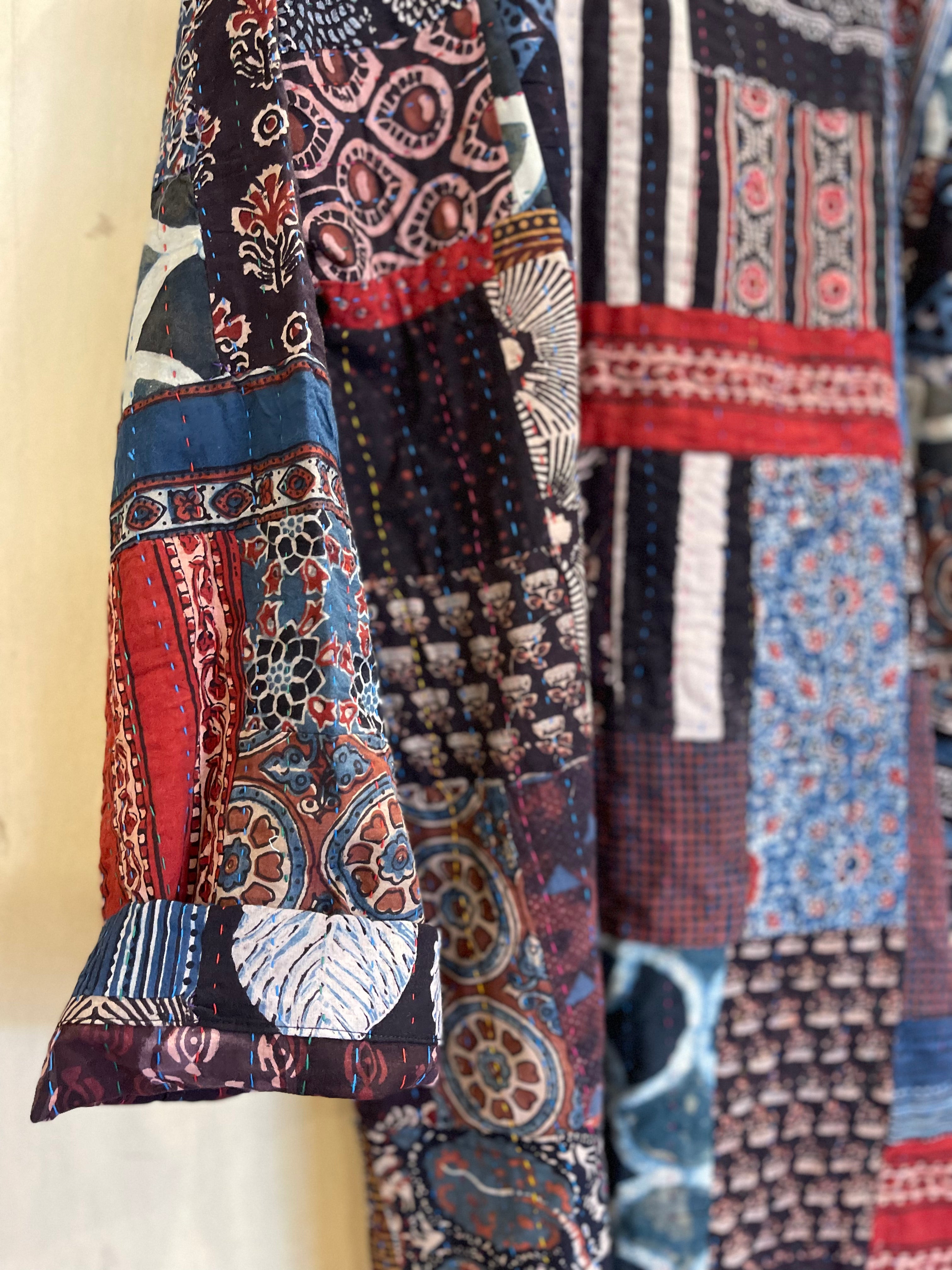 PATCHWORK AJRAKH  DRESS - RICH EARTH 2