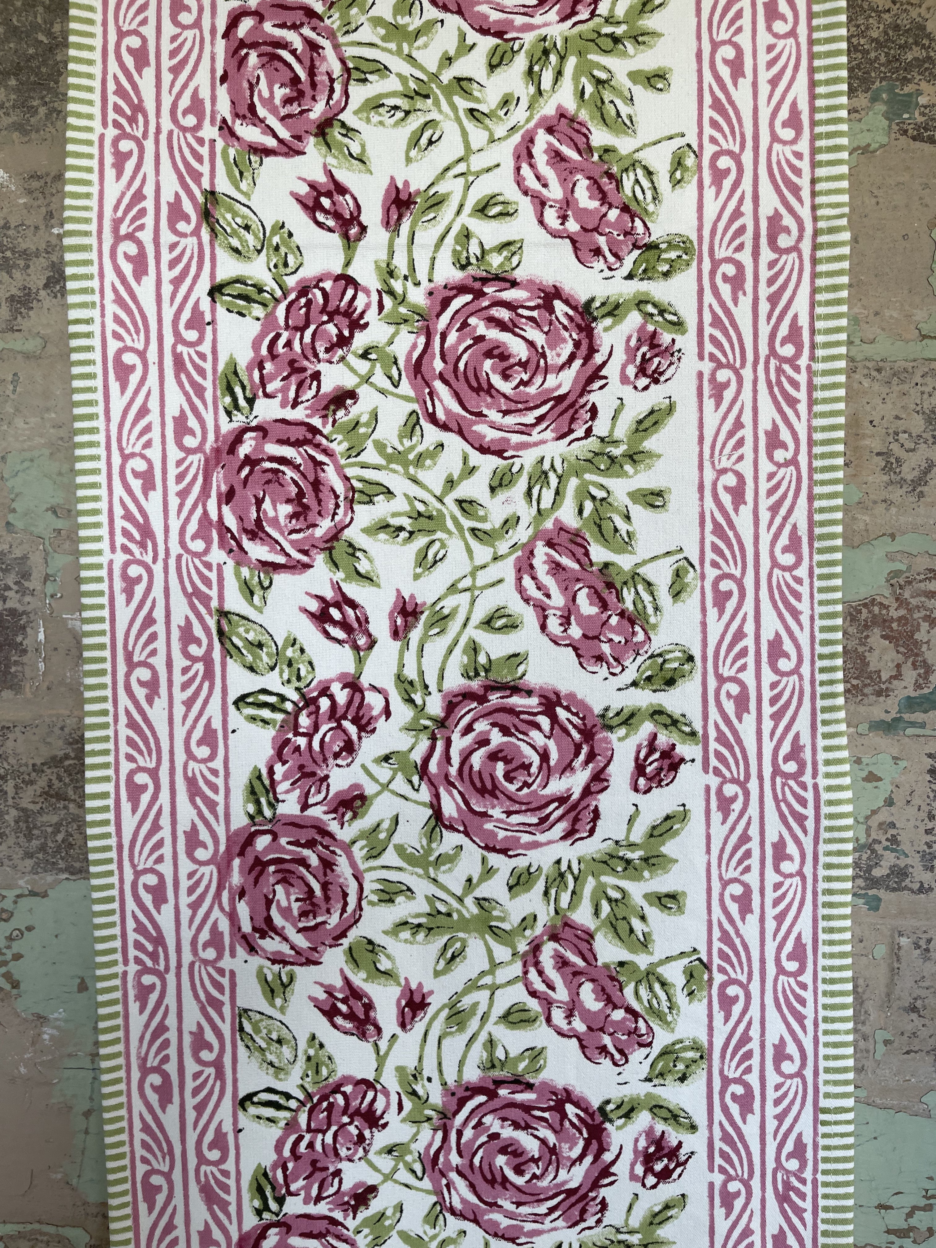 Canvas Table Runner - Rose Garden