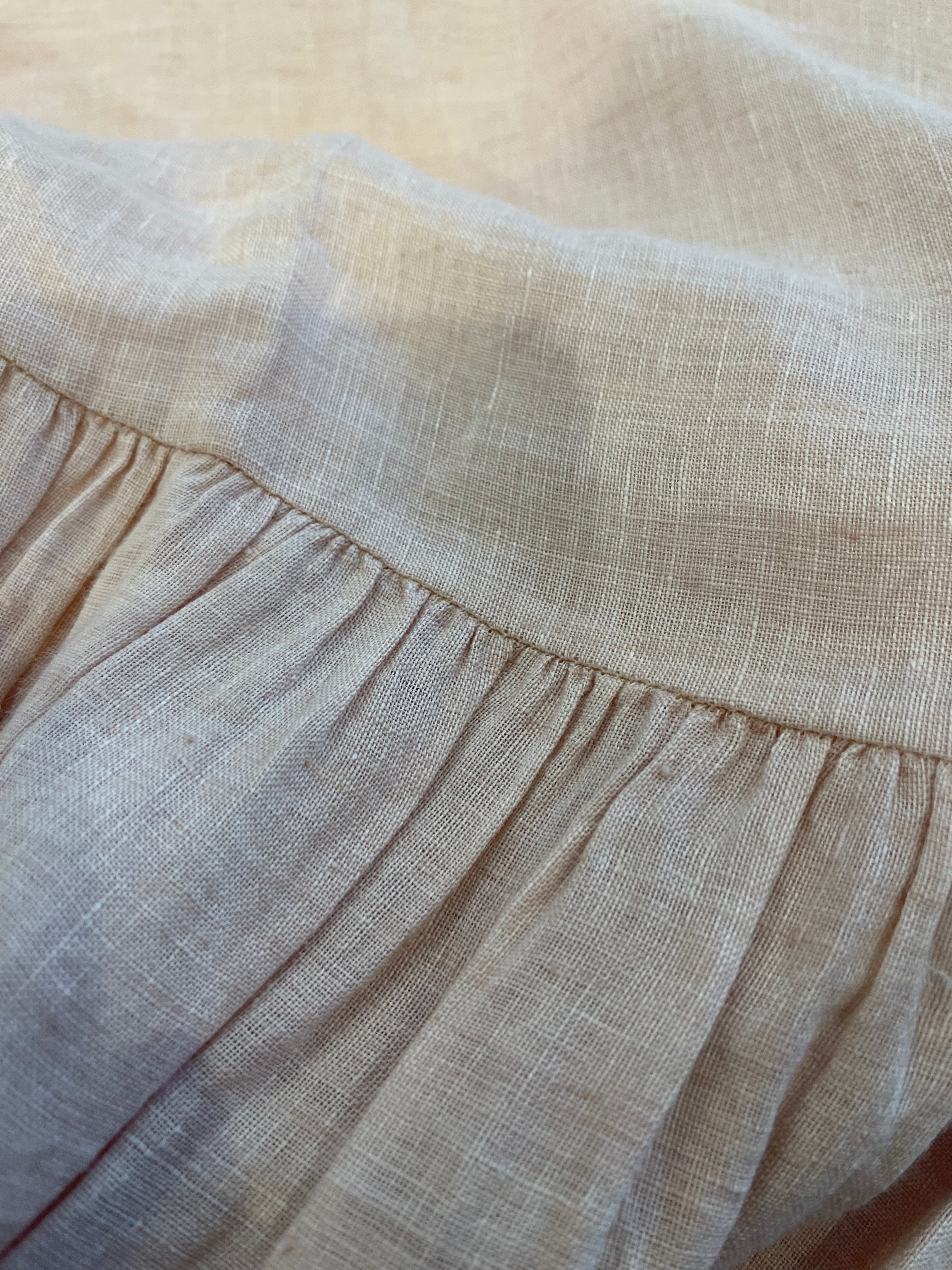 TOSHNI LINEN DRESS - SOFT PEACH