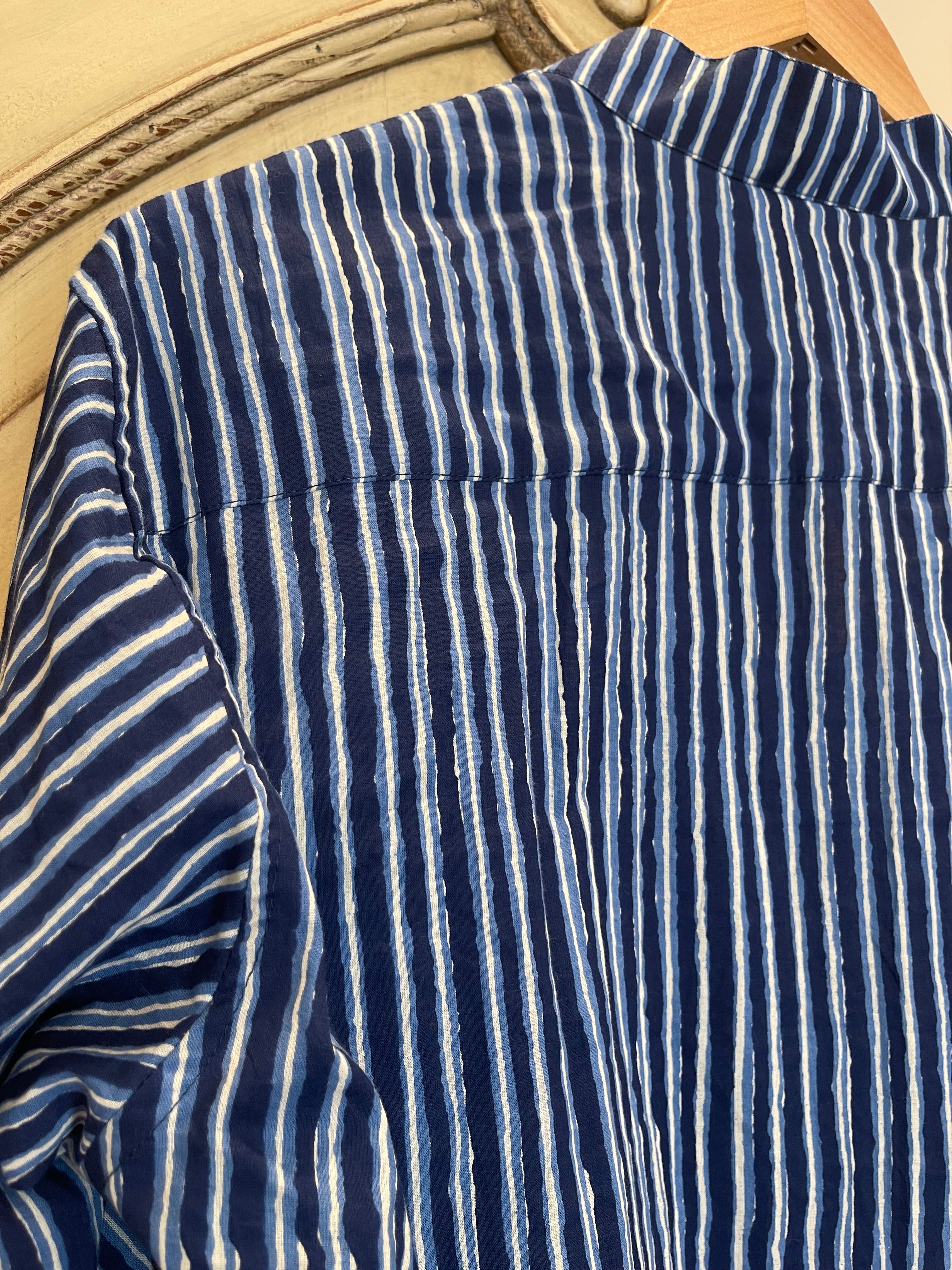 Boyfriend Shirt - INDIGO STRIPES