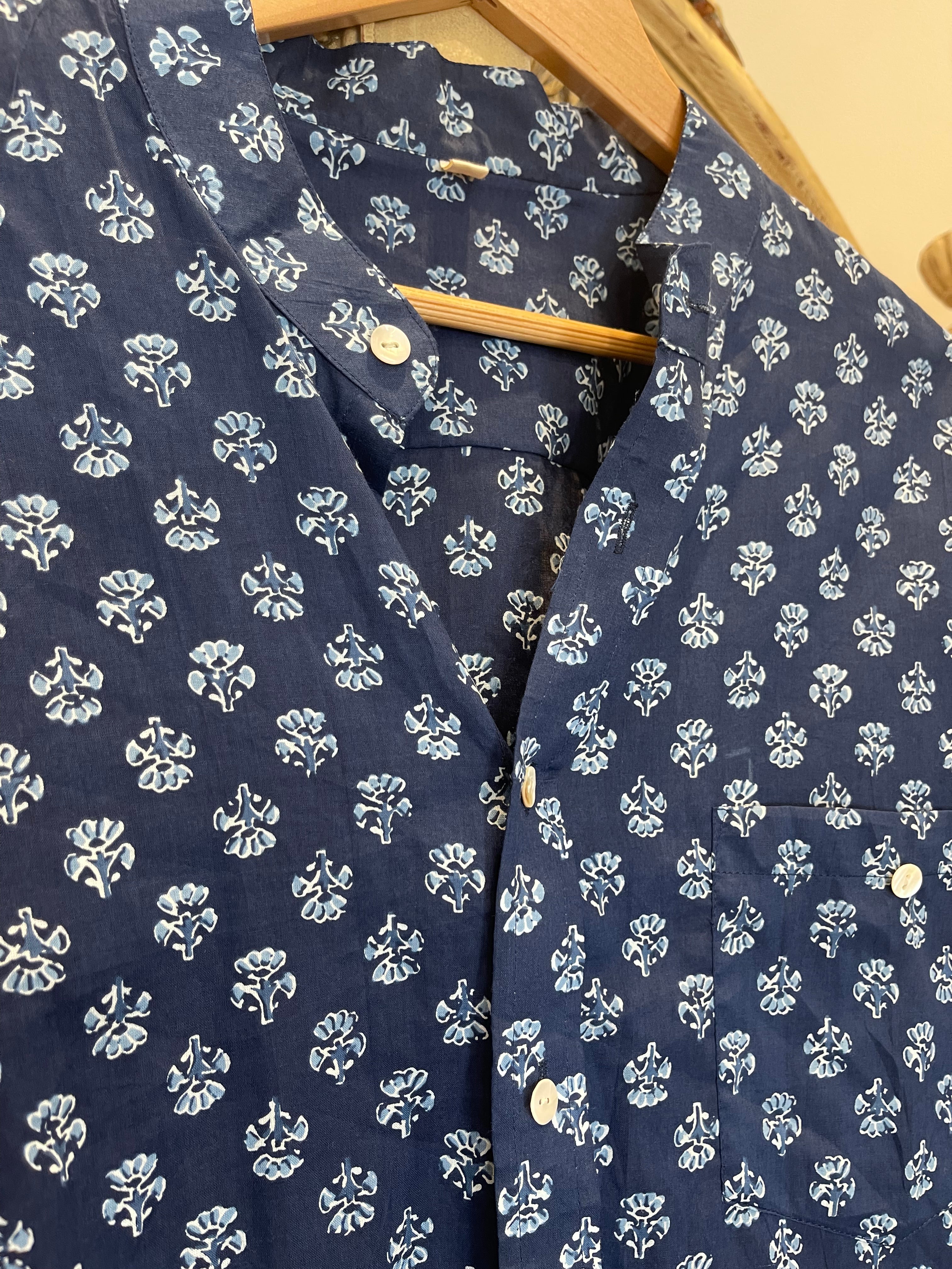 Boyfriend Shirt - INDIGO FLORAL