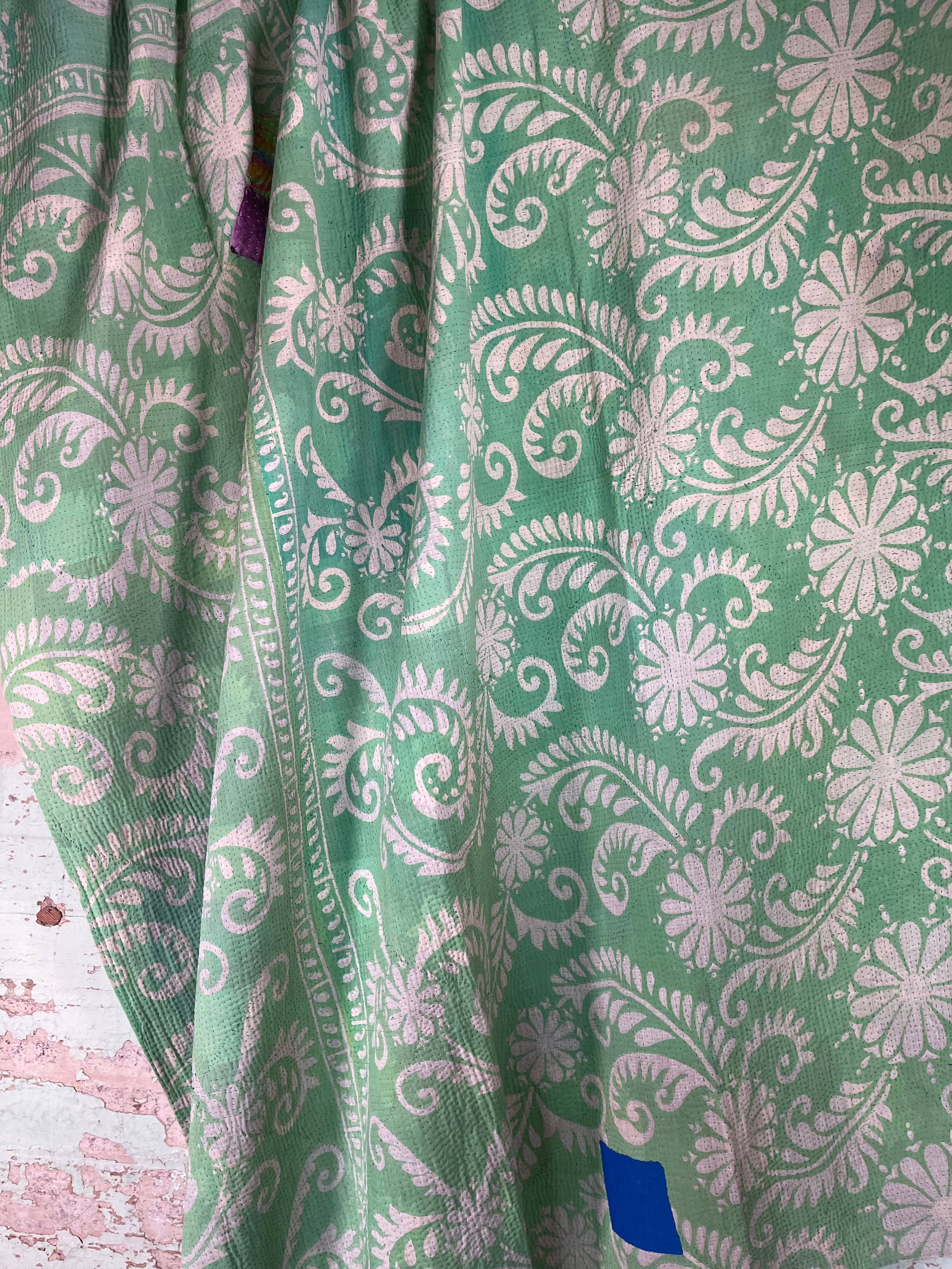 VINTAGE KANTHA - EMERALD SPOT