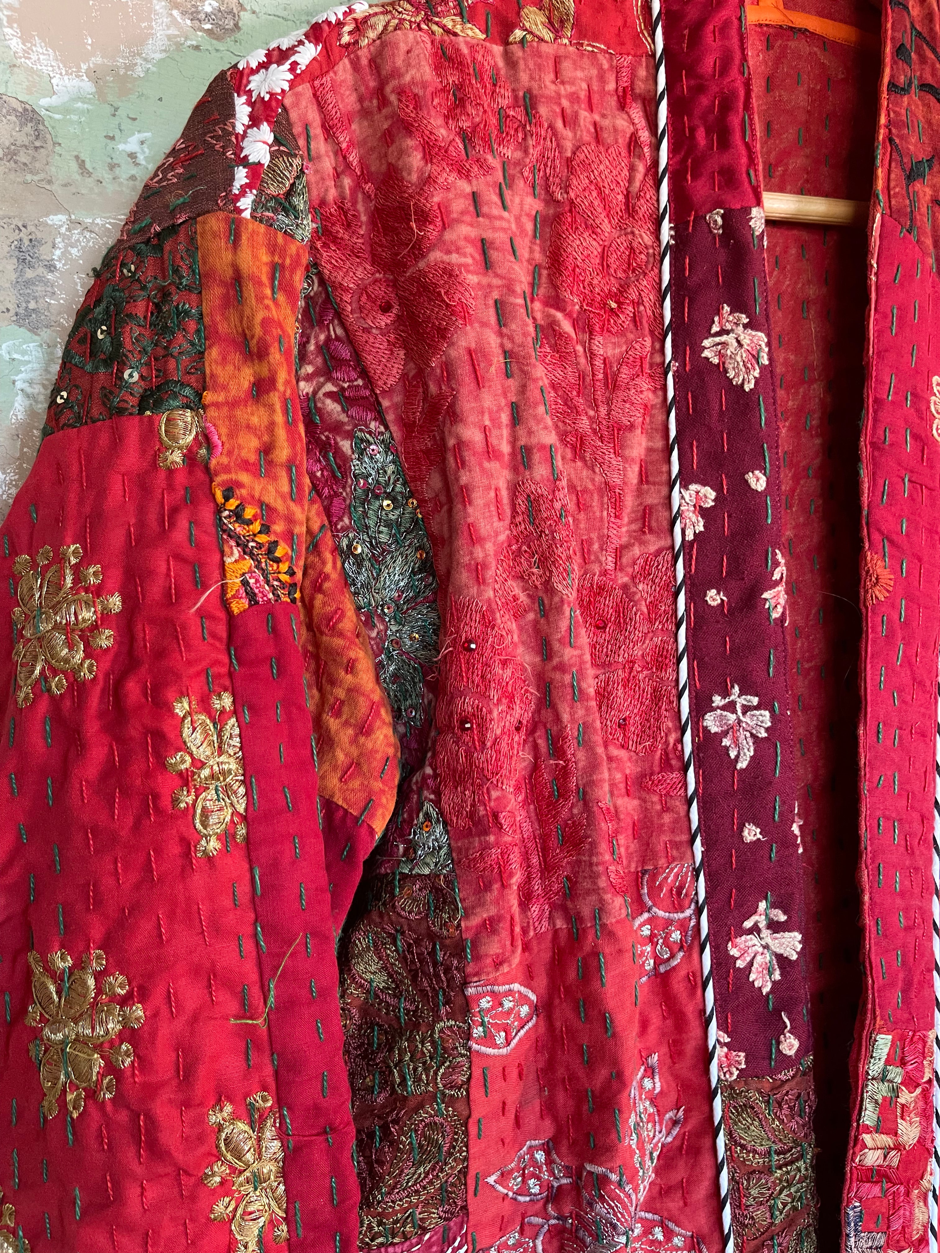 Embroidered Kantha Coat - Evening