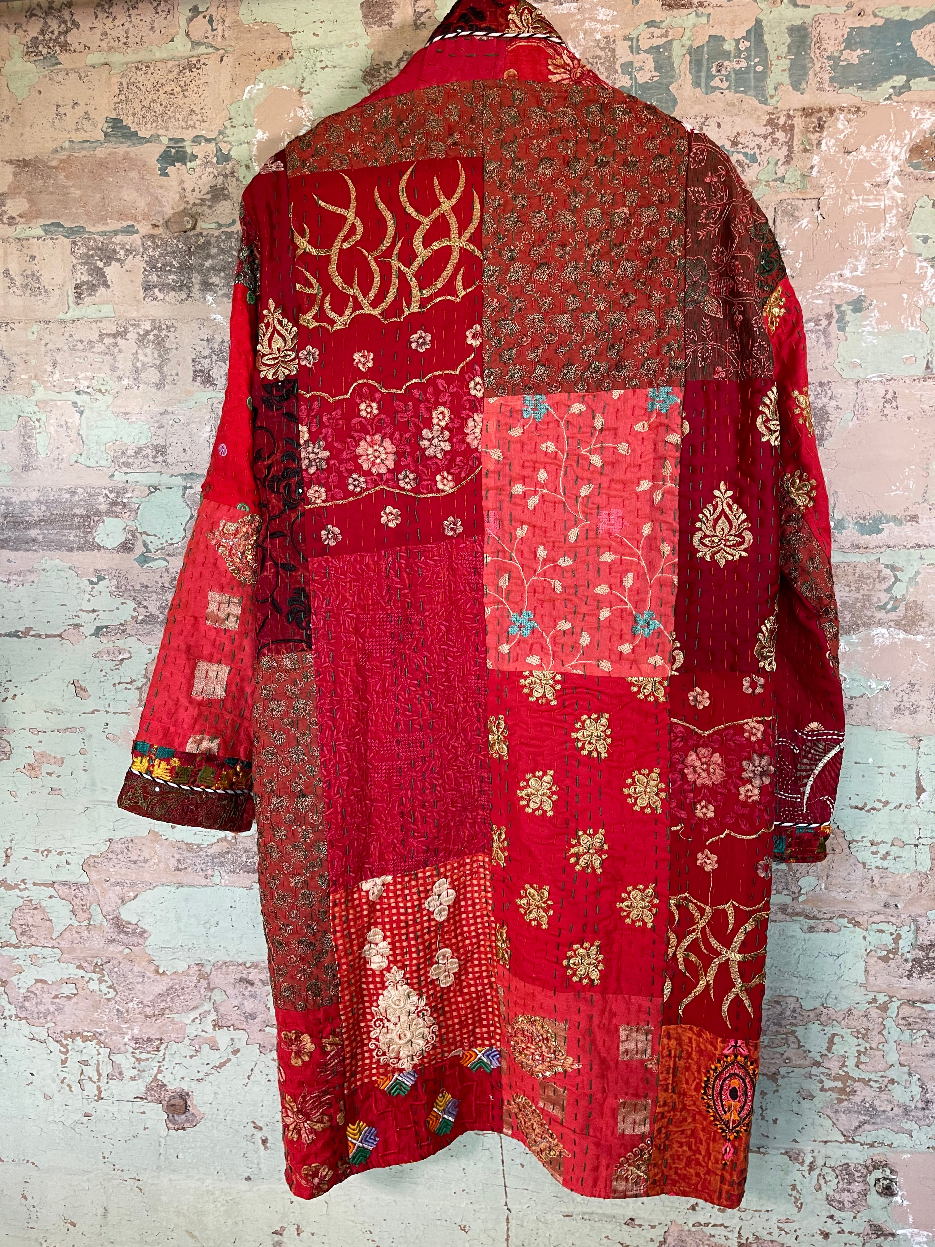 Embroidered Kantha Coat - Evening