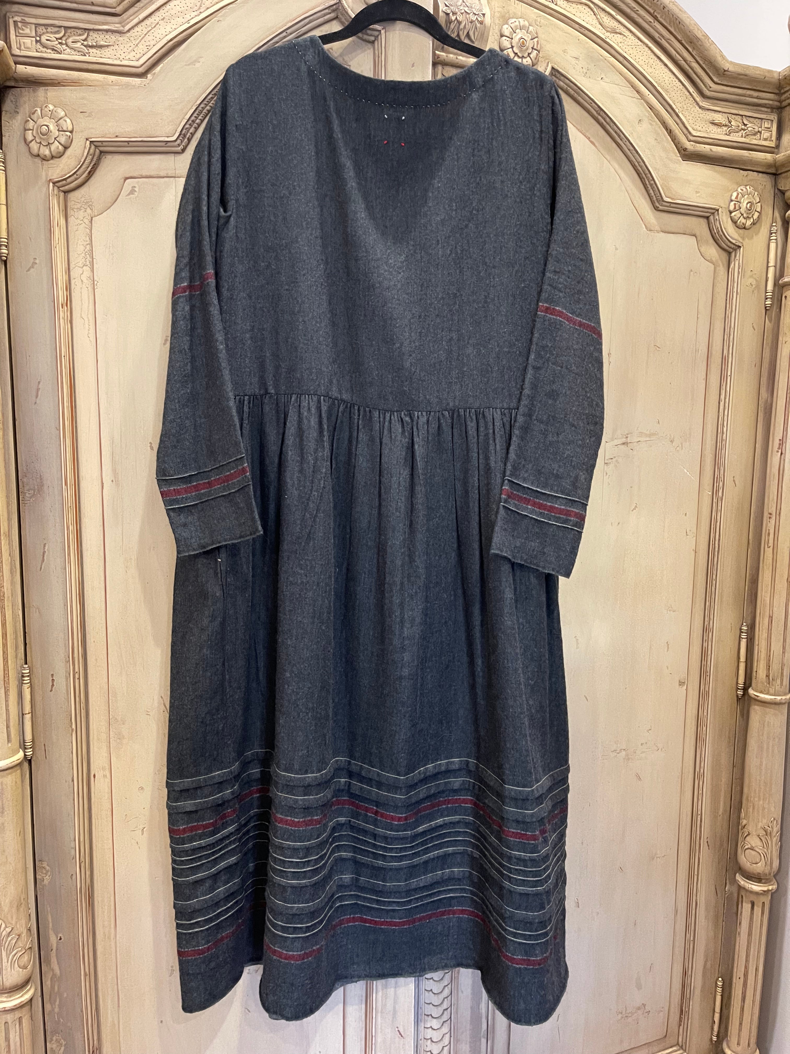 EVA WOOL DRESS - CHARCOAL