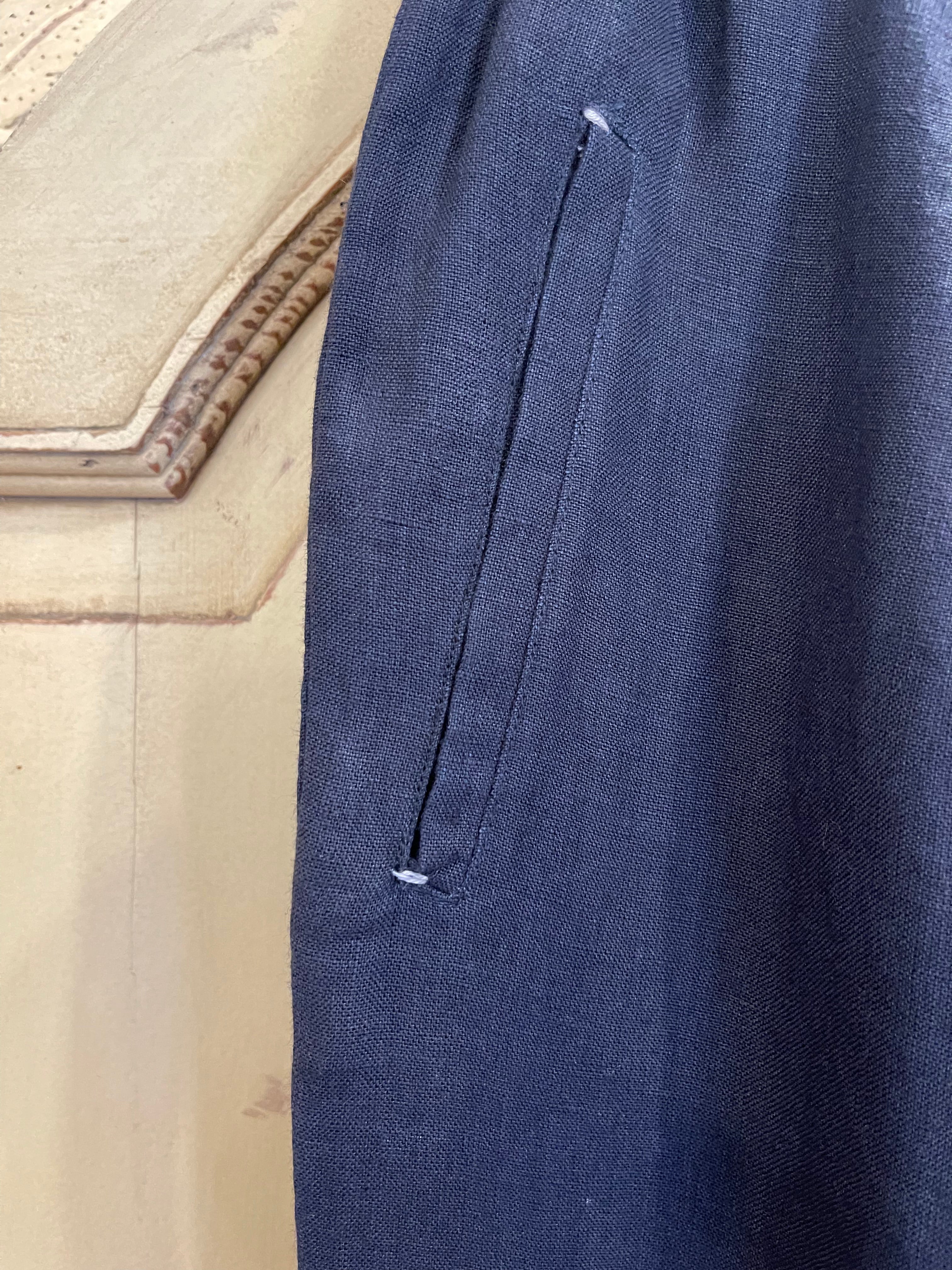 ROOMA LINEN PANTS - GRAPHITE