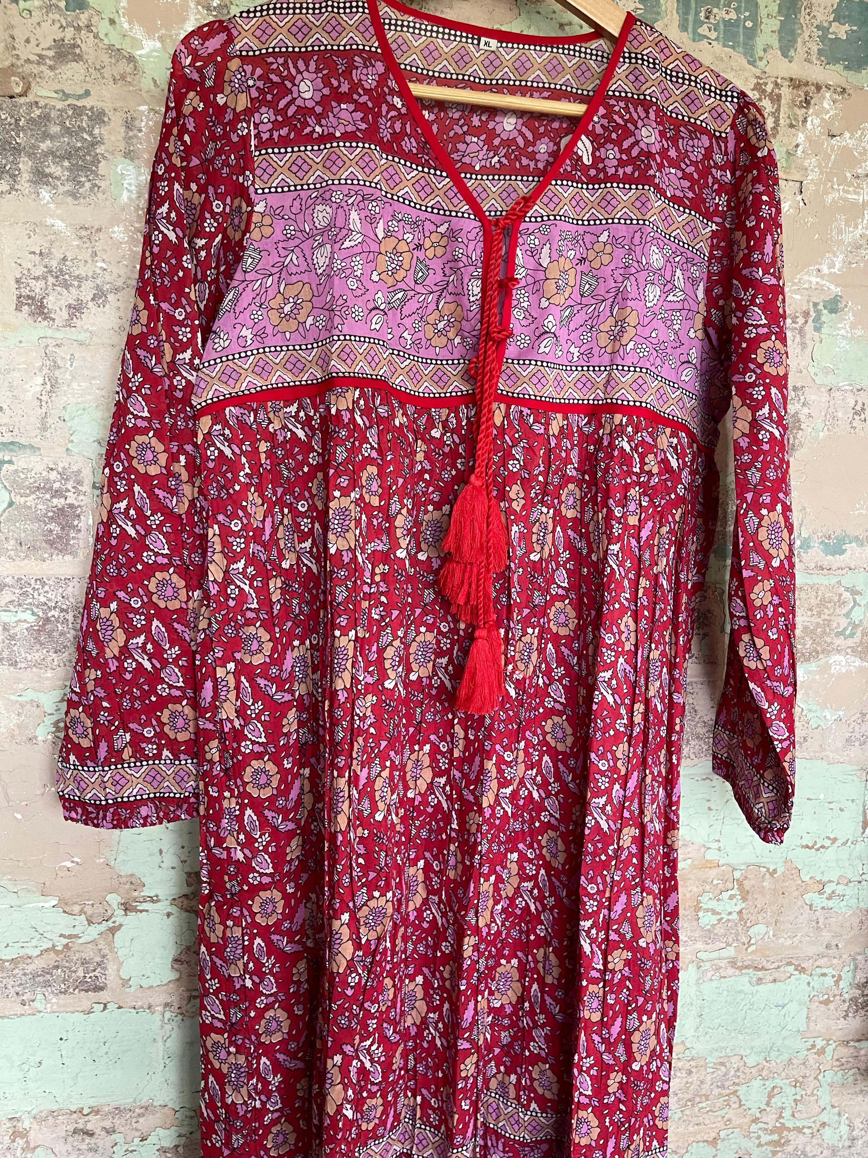 Maxi Dress - Christmas Fuchsia