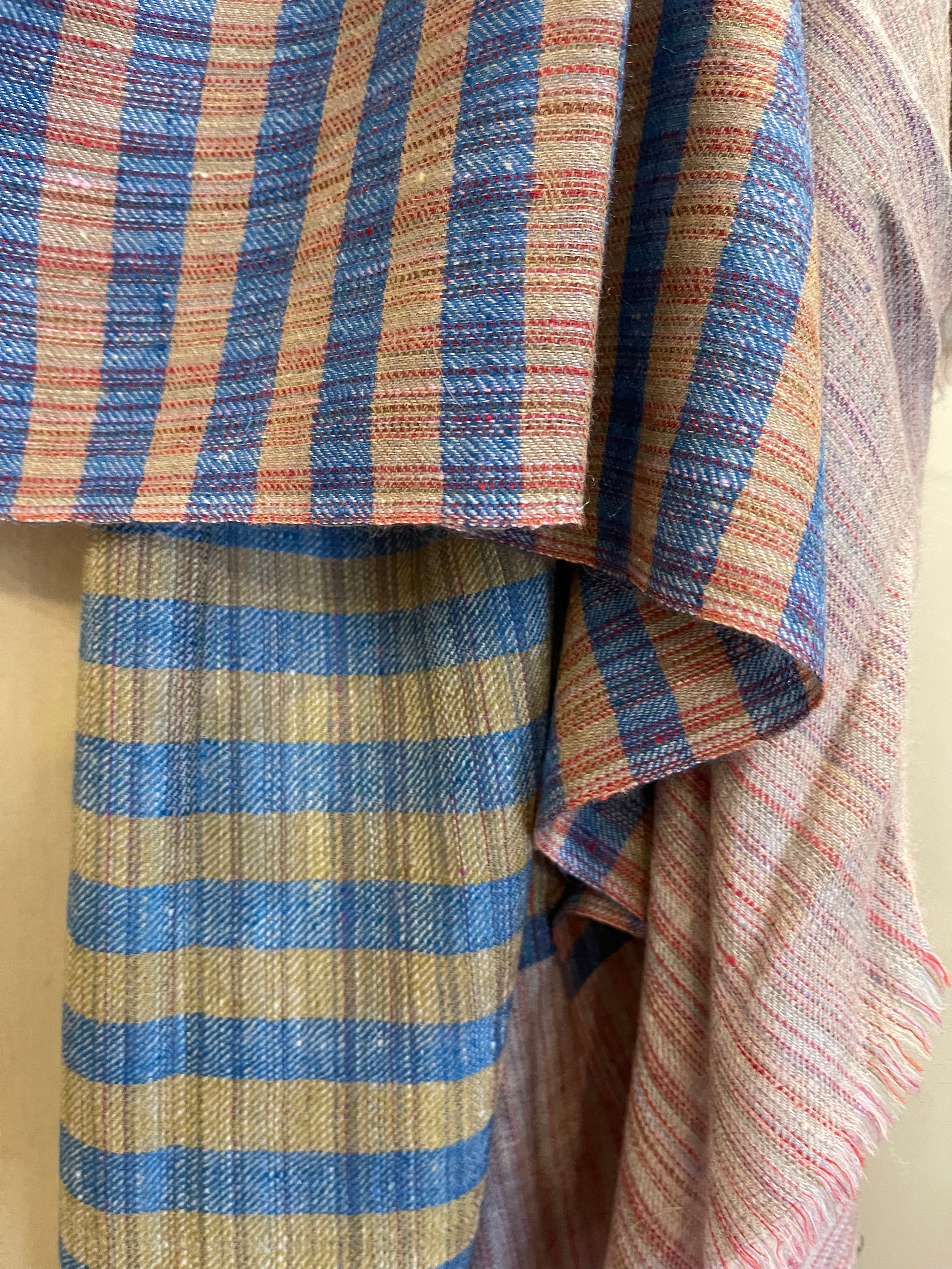 Pashmina Handloomed Scarf - Madras Stripe