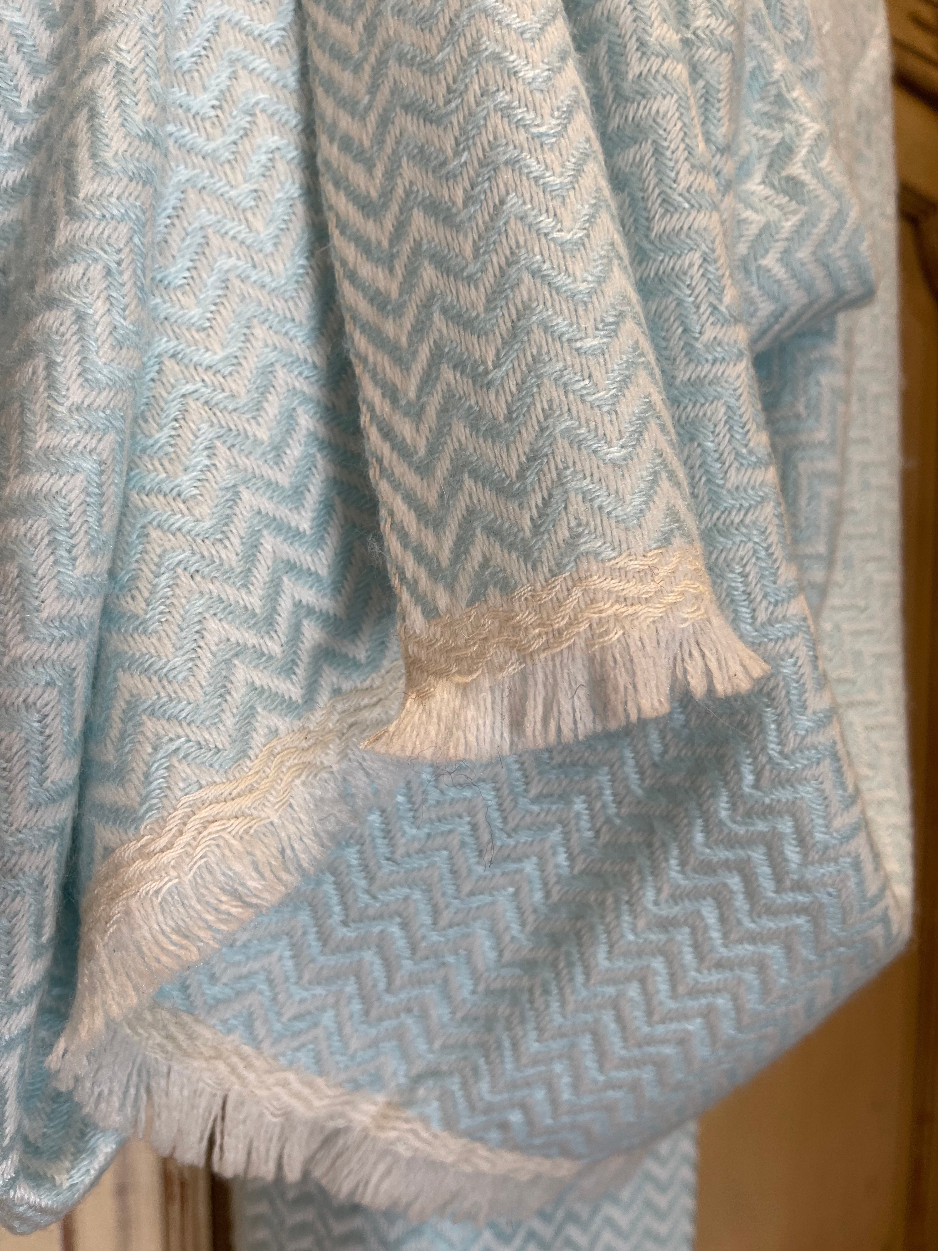 Cashmere Wrap - Chevron Ice