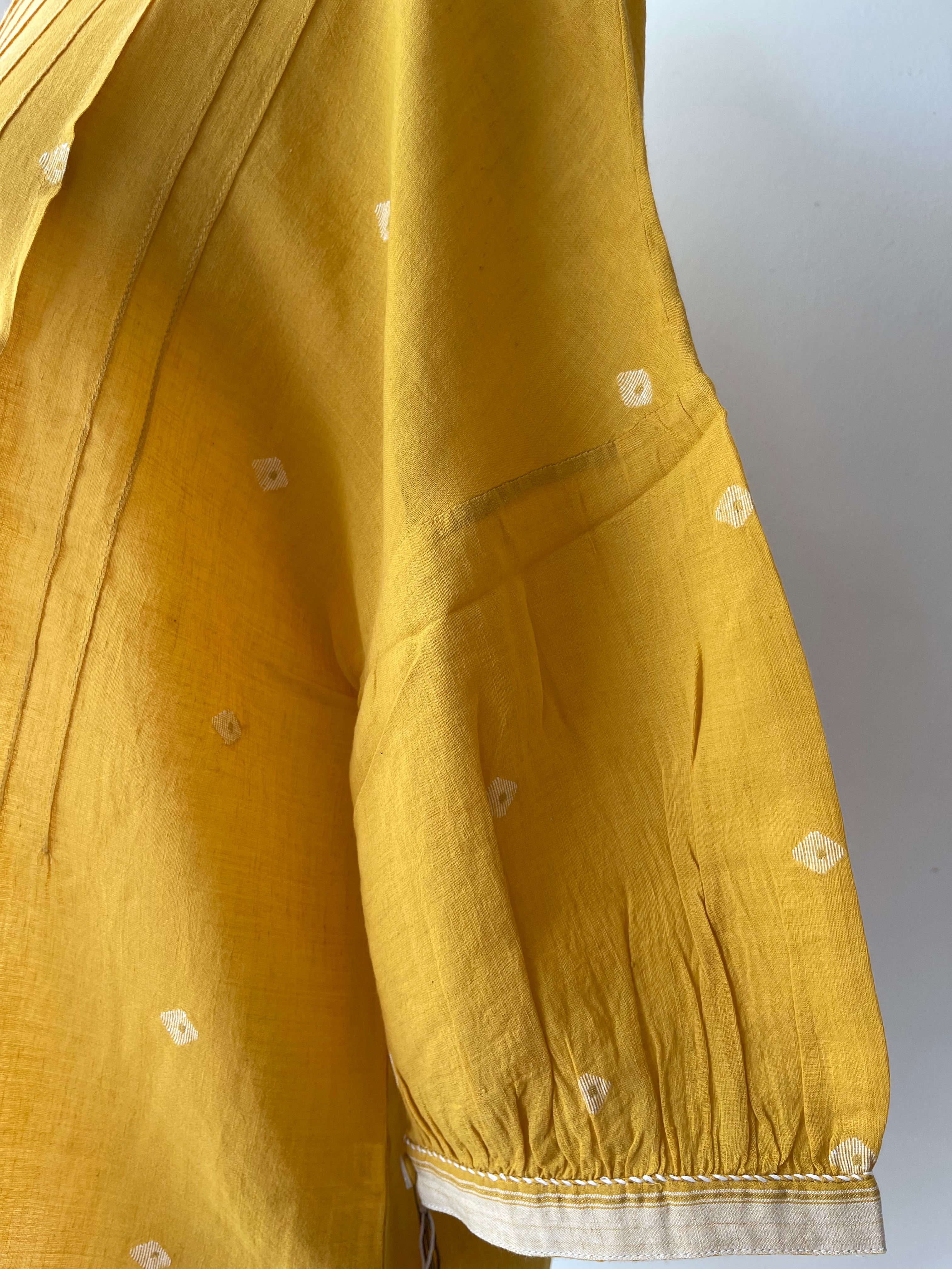 MAYRA JAMDANI BLOUSE - TURMERIC