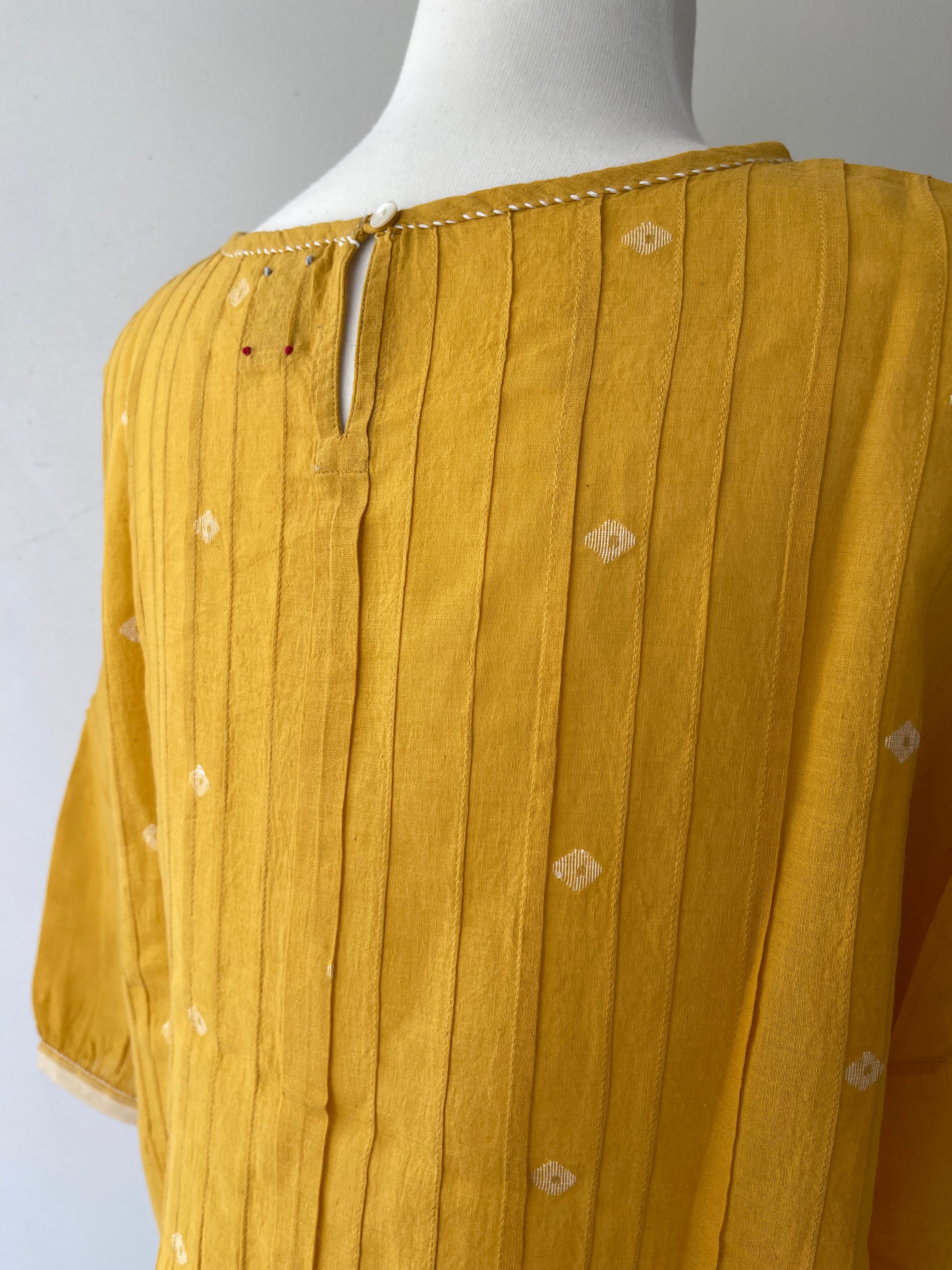 MAYRA JAMDANI BLOUSE - TURMERIC