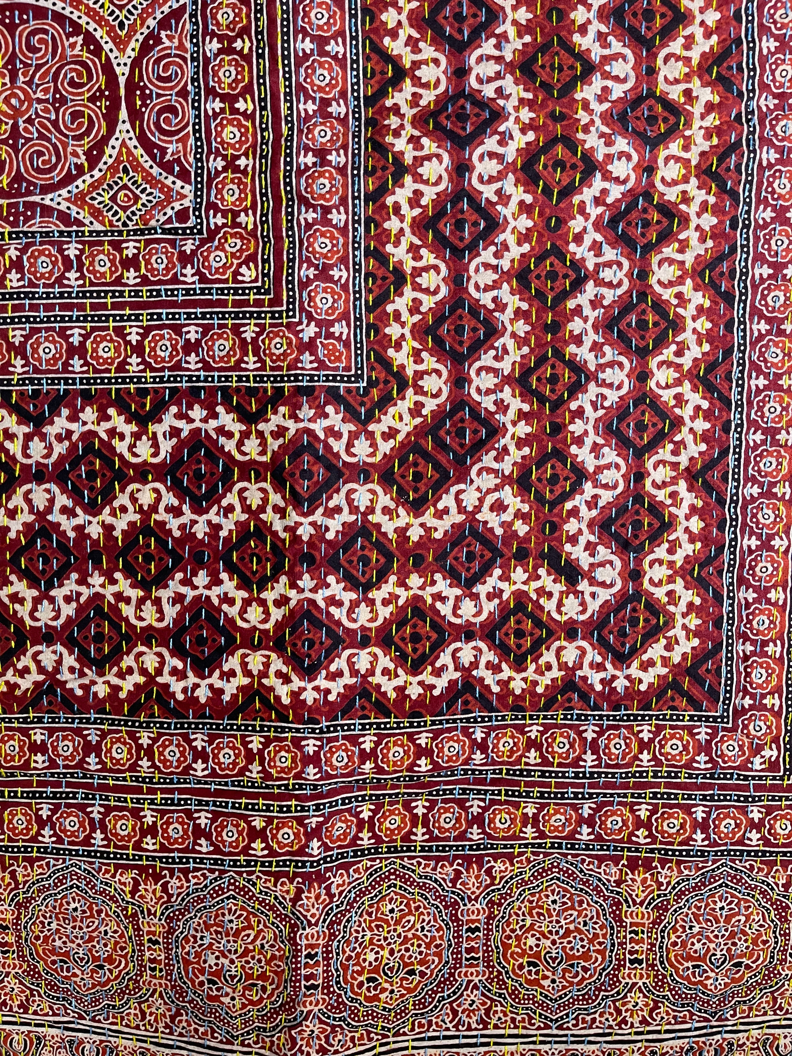 KANTHA - AJRAKH PRINT MADDER CIRCLES