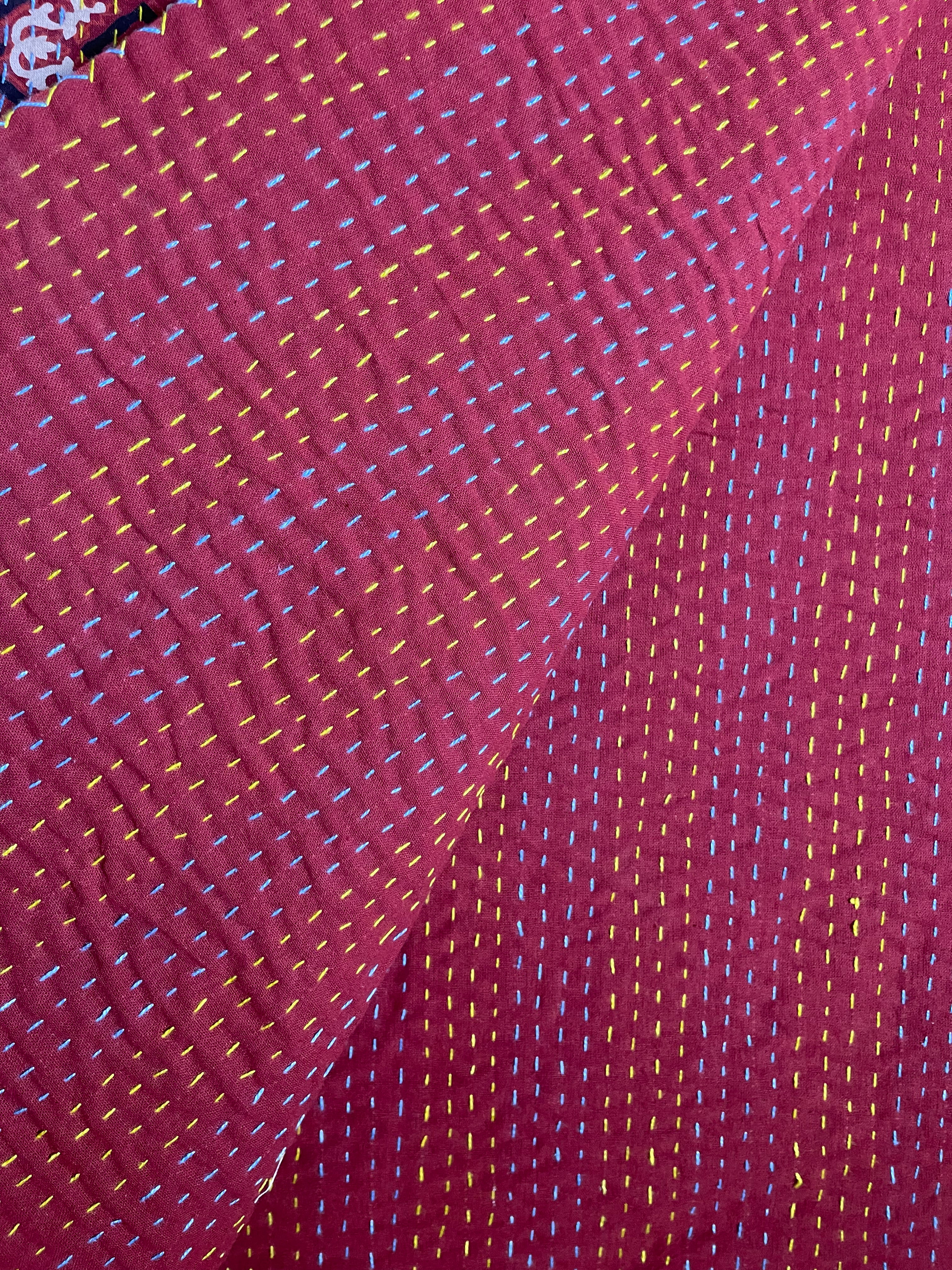 KANTHA - AJRAKH PRINT MADDER CIRCLES